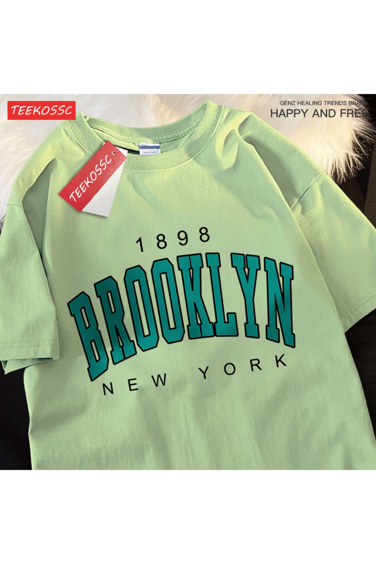 StartMore Y2k Vintage Tişört Tee 1898 Brooklyn New York