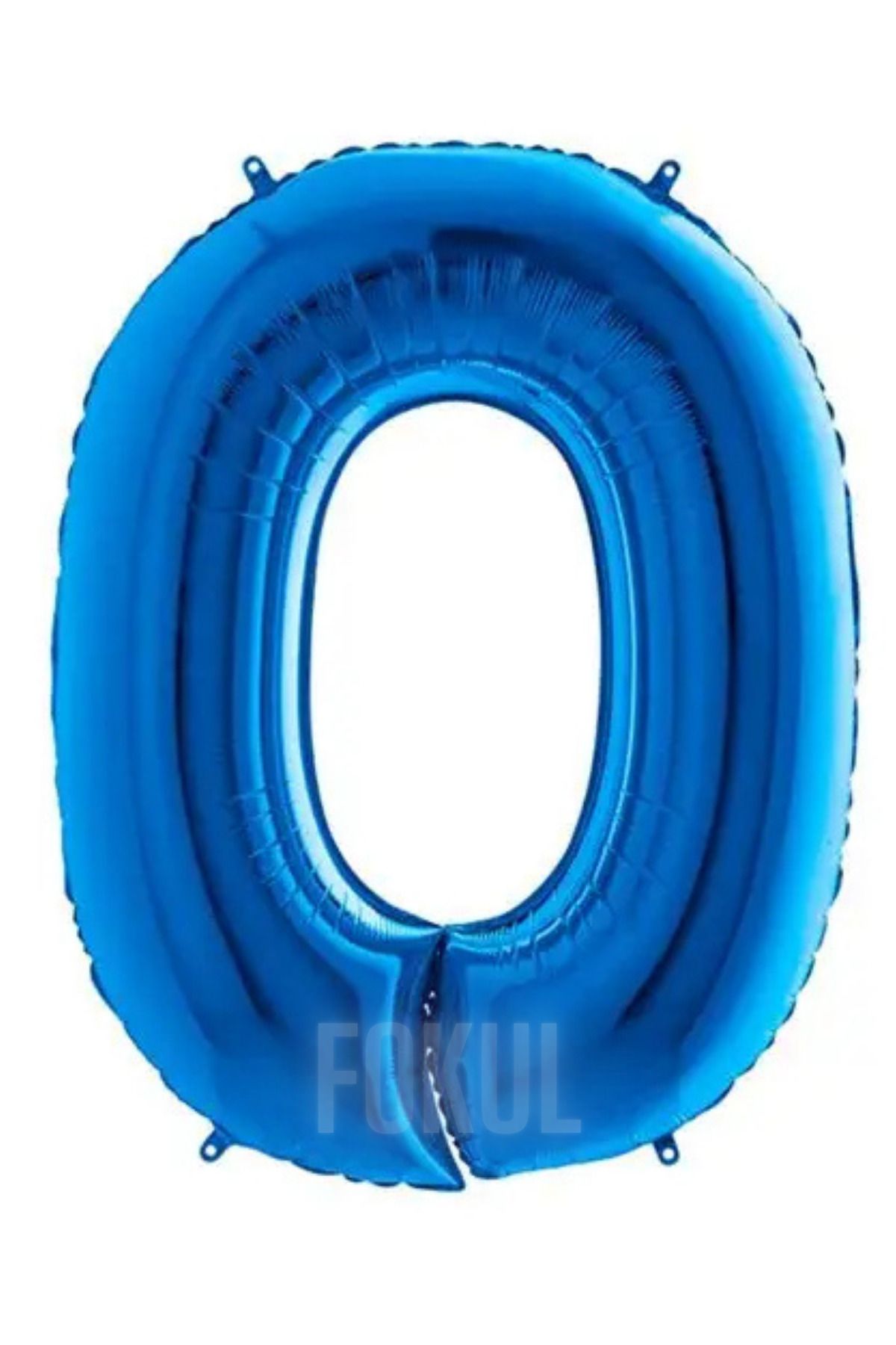 FOKUL Folyo Balon Mavi Renk 100 Cm 40 Inç Büyük Rakam Folyo Yaş Balonu Hava Ve Helyum Uyumlu