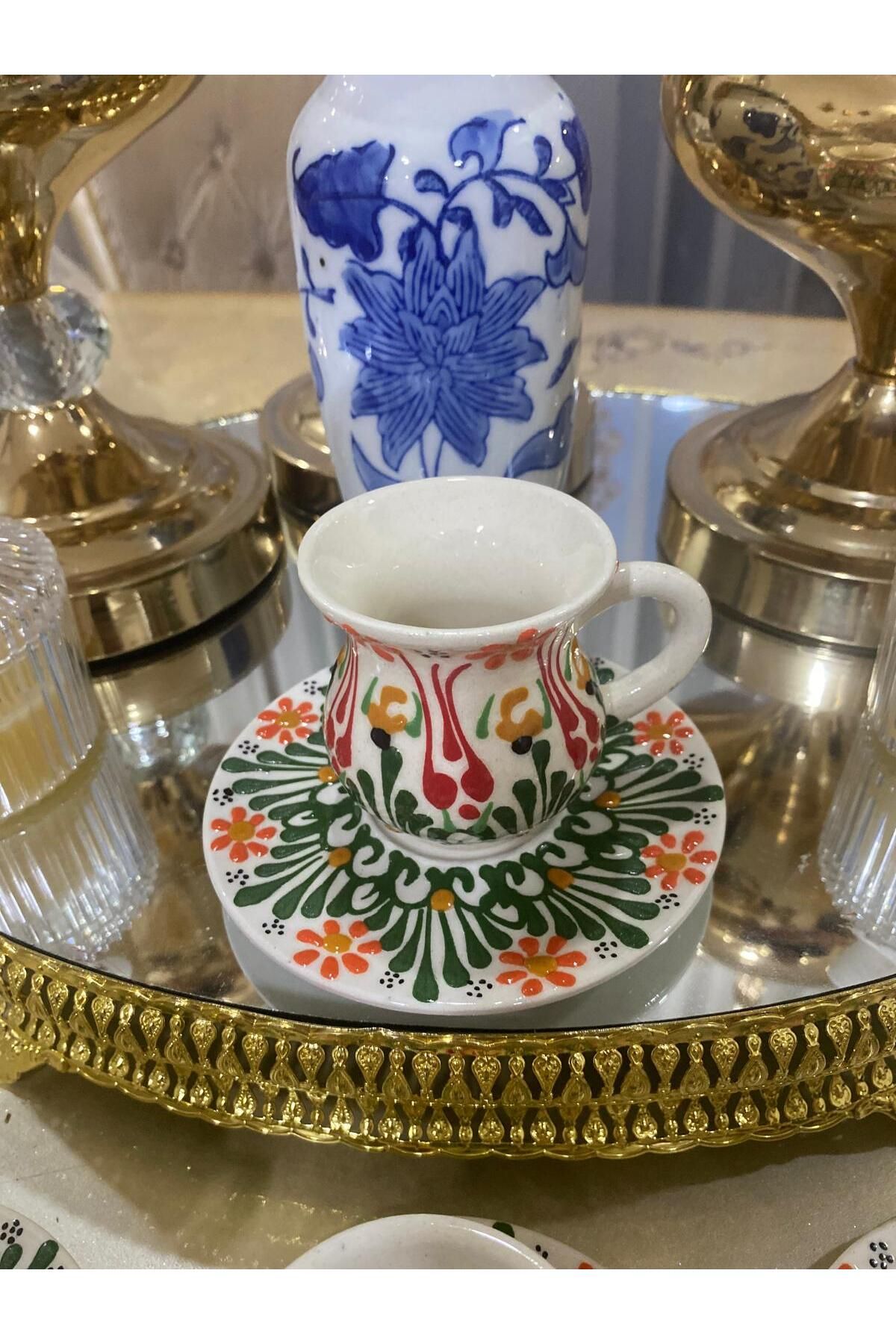 Han Hediye 6 lı El Yapımı Seramik Fincan Takımı