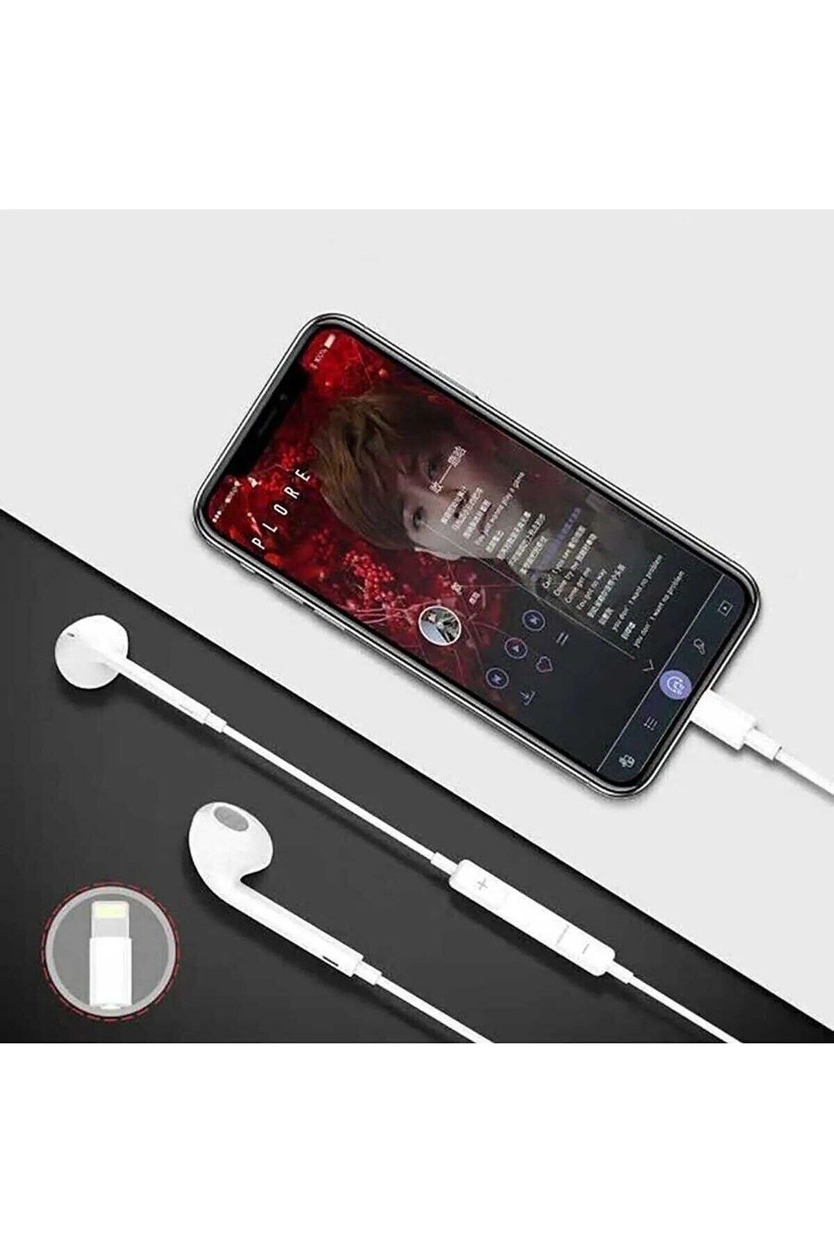 FEERRA İphone Ucu Çıkışlı Pop Up Kulakiçi Yumuşak Kontrol Tuşlu Kulaklık