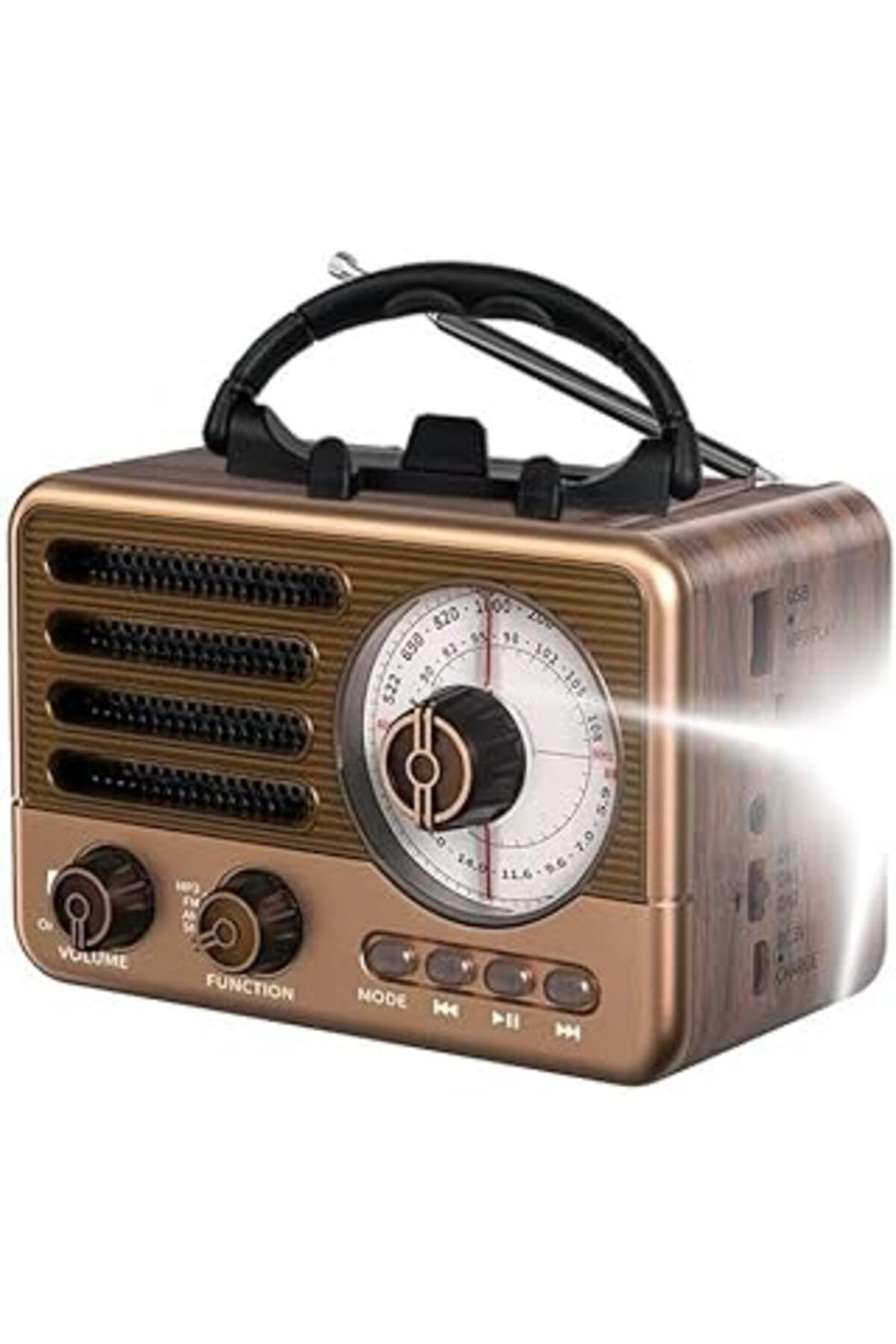 Qedii Raiseng R-137Bt Müzik Seti Led Işıklı Fm Radyo Usb Micro Sd Mp3 Player Aux Bluetooth Hoparlör 16 Cm
