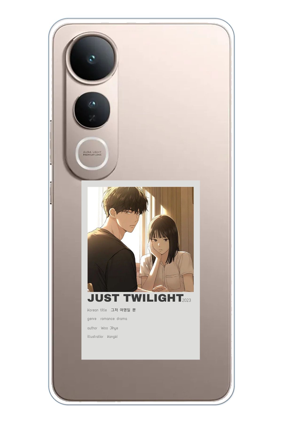 TechTree Vivo V50 Lite Uyumlu Just Twilight Tasarımlı Şeffaf Silikon Kılıf