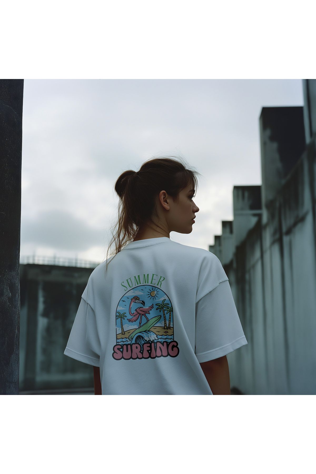 Superheaven Beyaz Oversize Tişört