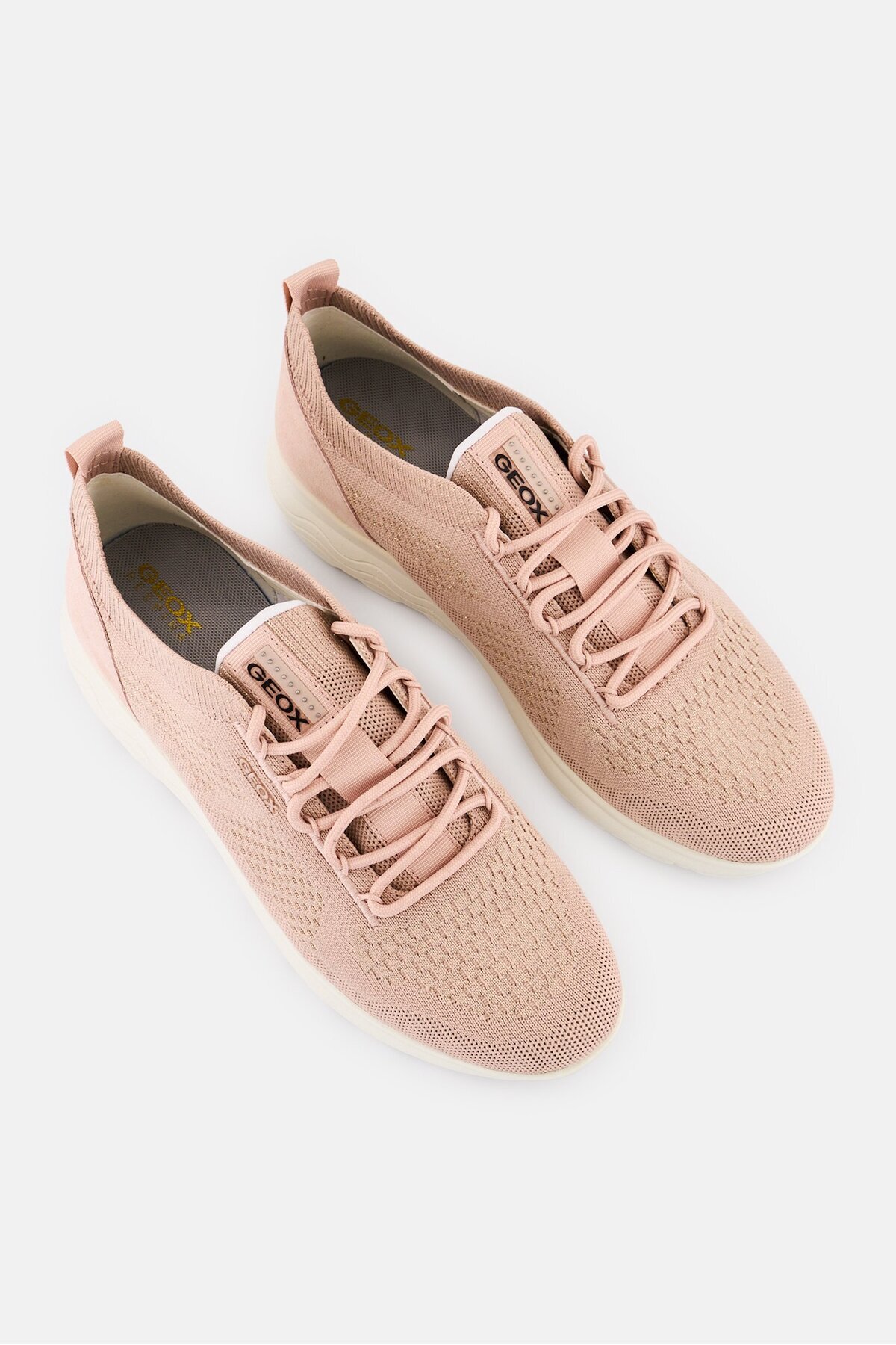Geox-Women D Spherica Lace Up Casual Shoes, Light Pink 3