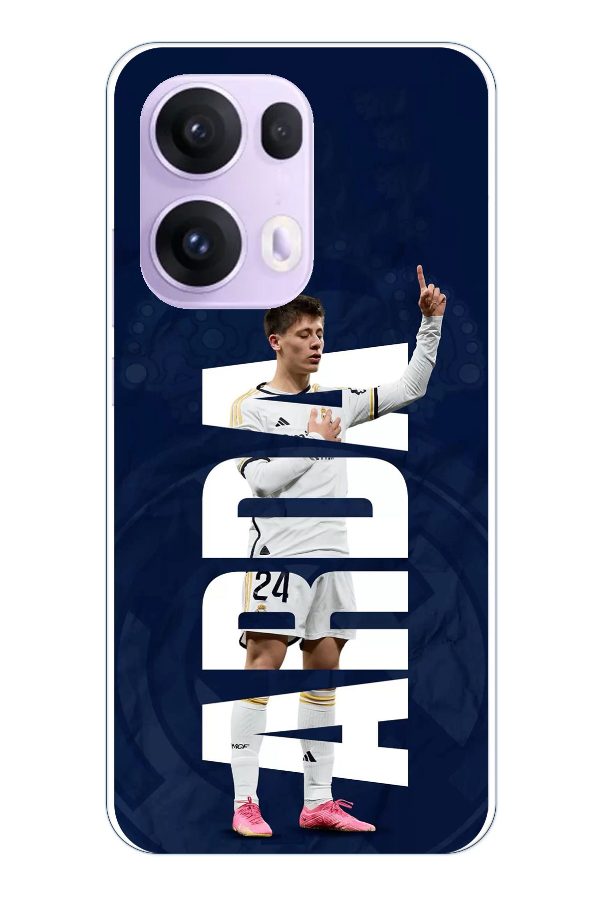 TechTree OPPO Reno 13 PRO Uyumlu Arda Güler Mavi Şeffaf Silikon Kılıf