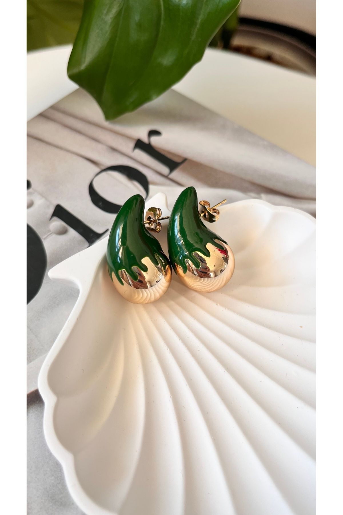 ASER JEWELRY Su damlası küpe