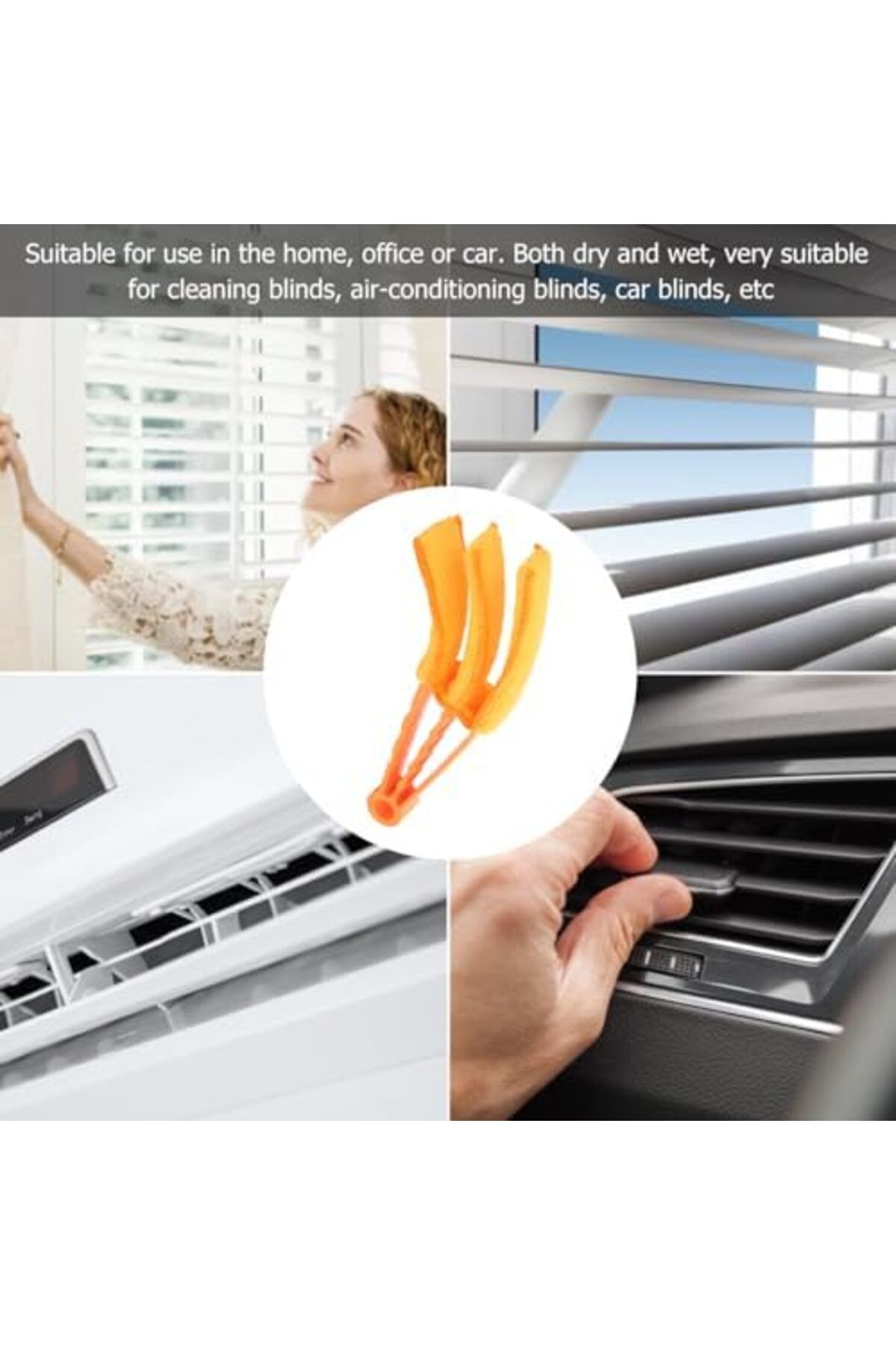 Generic-Cleaning Brush for Window Blinds, AC Vents, & Tracks – Orange Shutter & Duster Cleaner 3