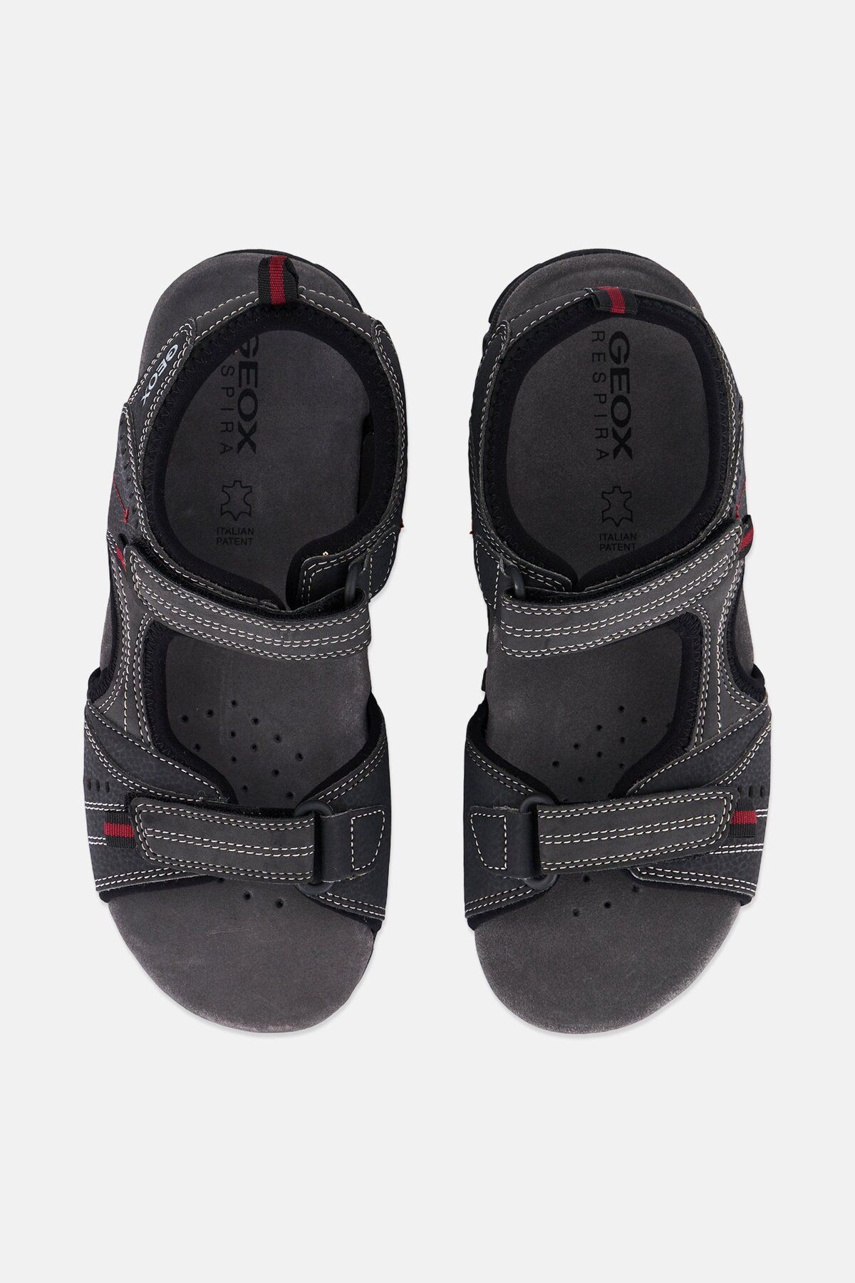 Geox-Men Velcro Closure Casual Sandals, Grey 4
