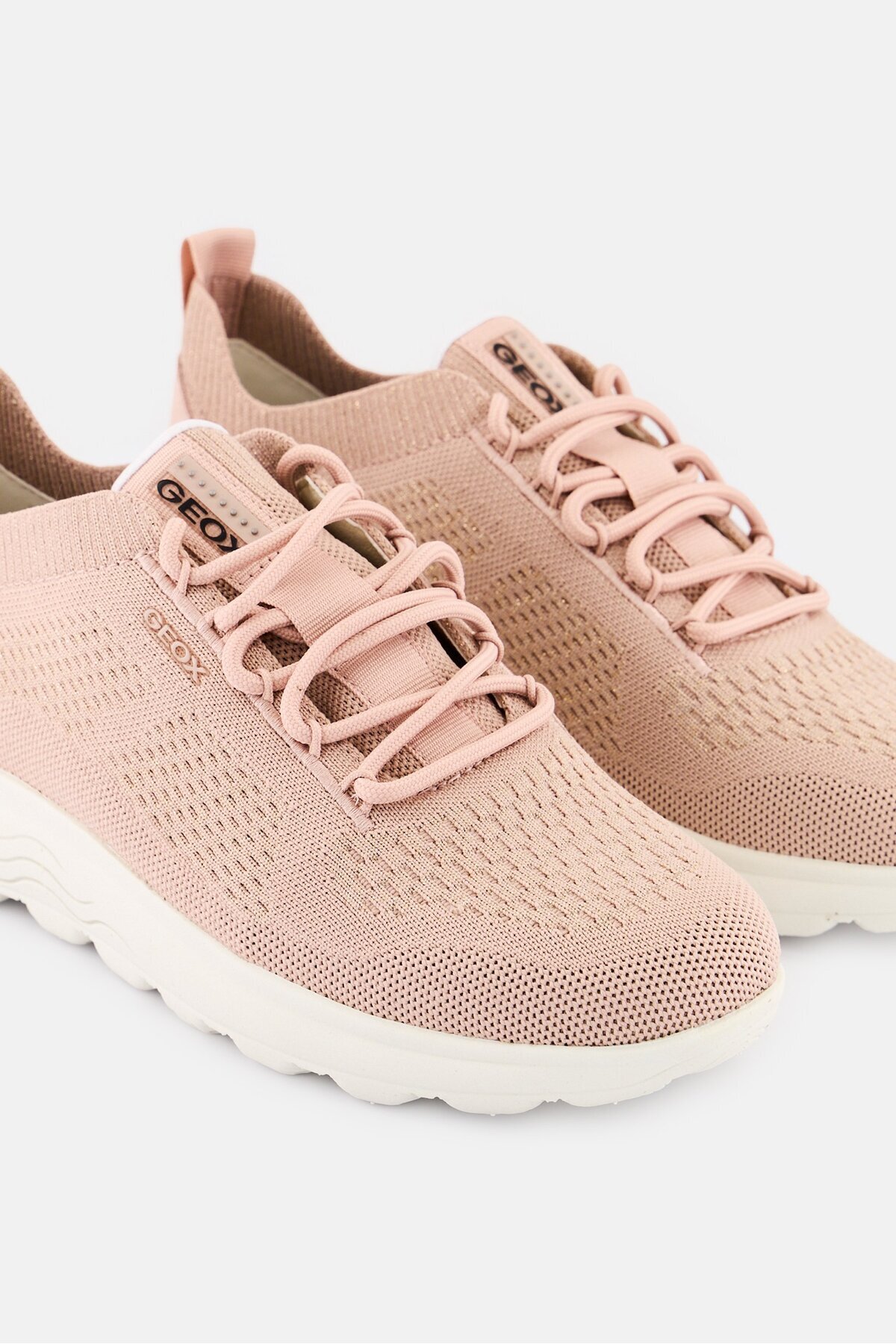 Geox-Women D Spherica Lace Up Casual Shoes, Light Pink 2