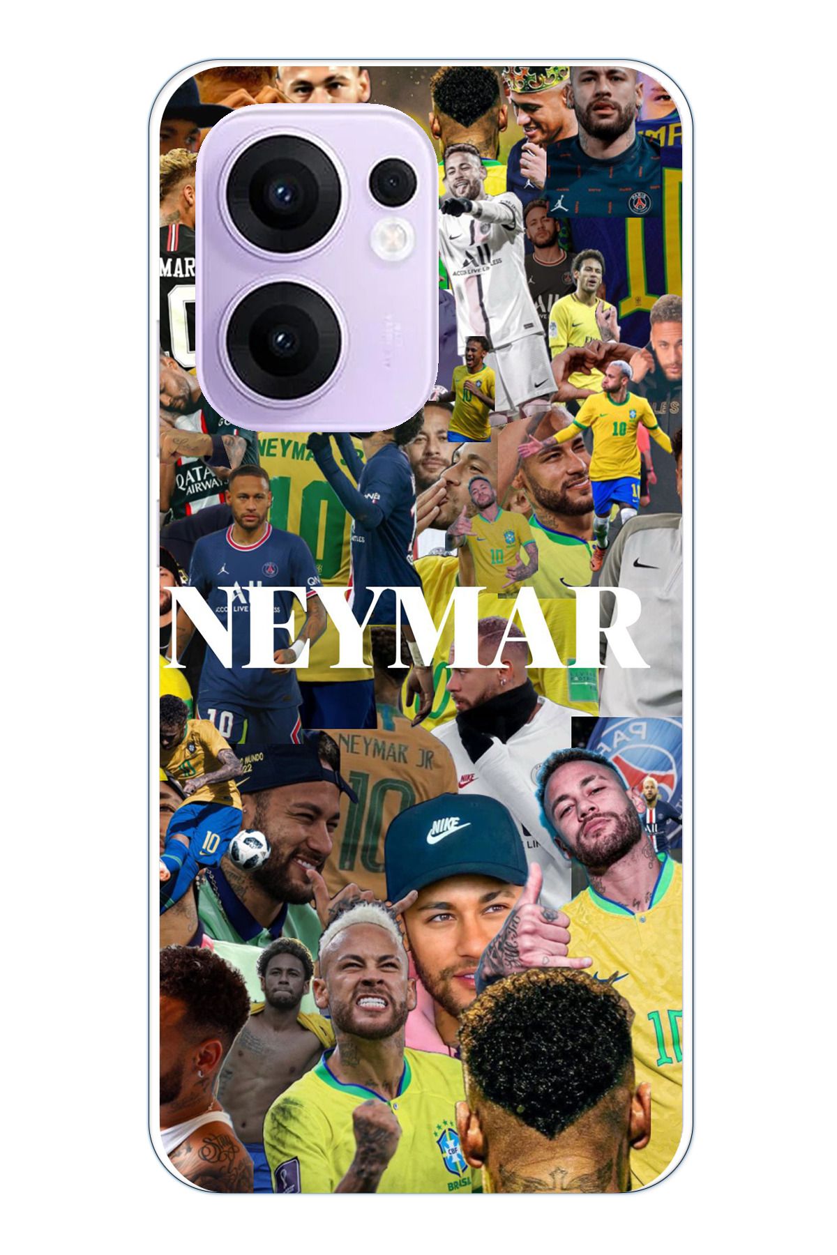 TechTree OPPO Reno 13F Uyumlu Neymar Brezilya Şeffaf Silikon Kılıf