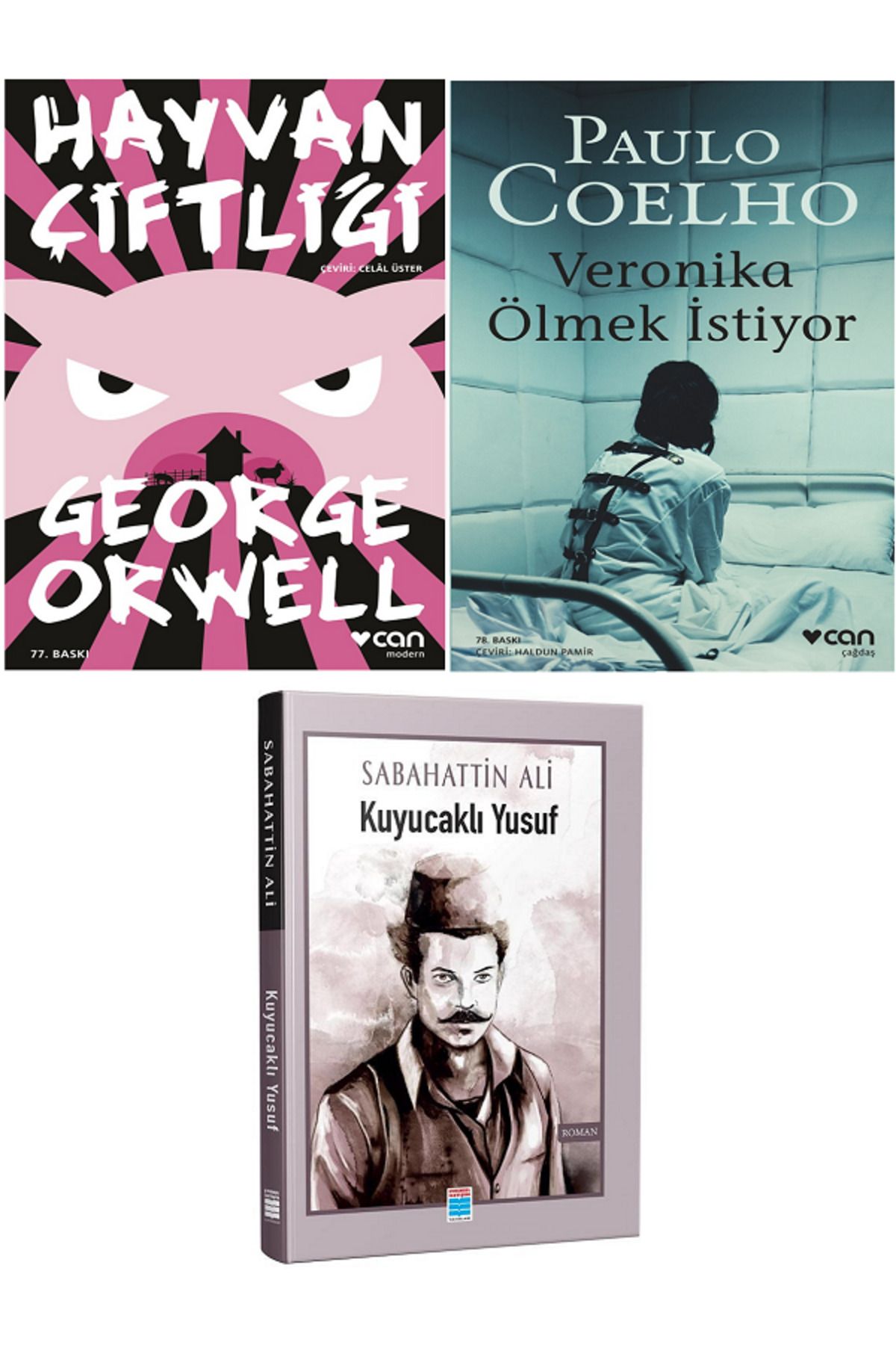 Evrensel İletişim Yayınları Hayvan Çiftliği + Veronika Ölmek İstiyor + Evrensel Kuyucaklı Yusuf / 3 KİTAP SET