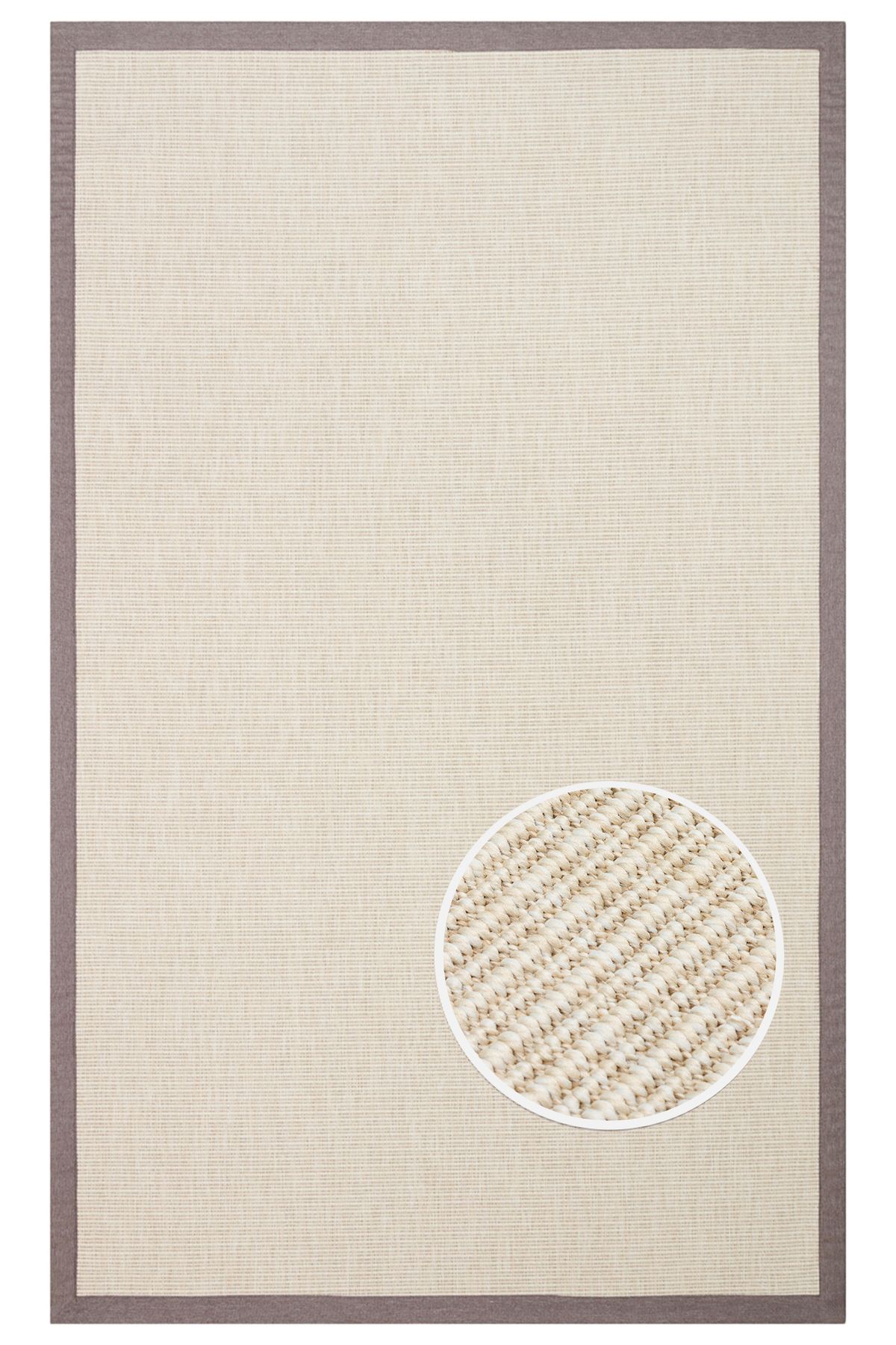 Eko Halı MAYER HALI Sisal Halı VNT 2706 CREAM BRD MOUSE İç ve Dış Mekan Kullanımına Uygun Sisal