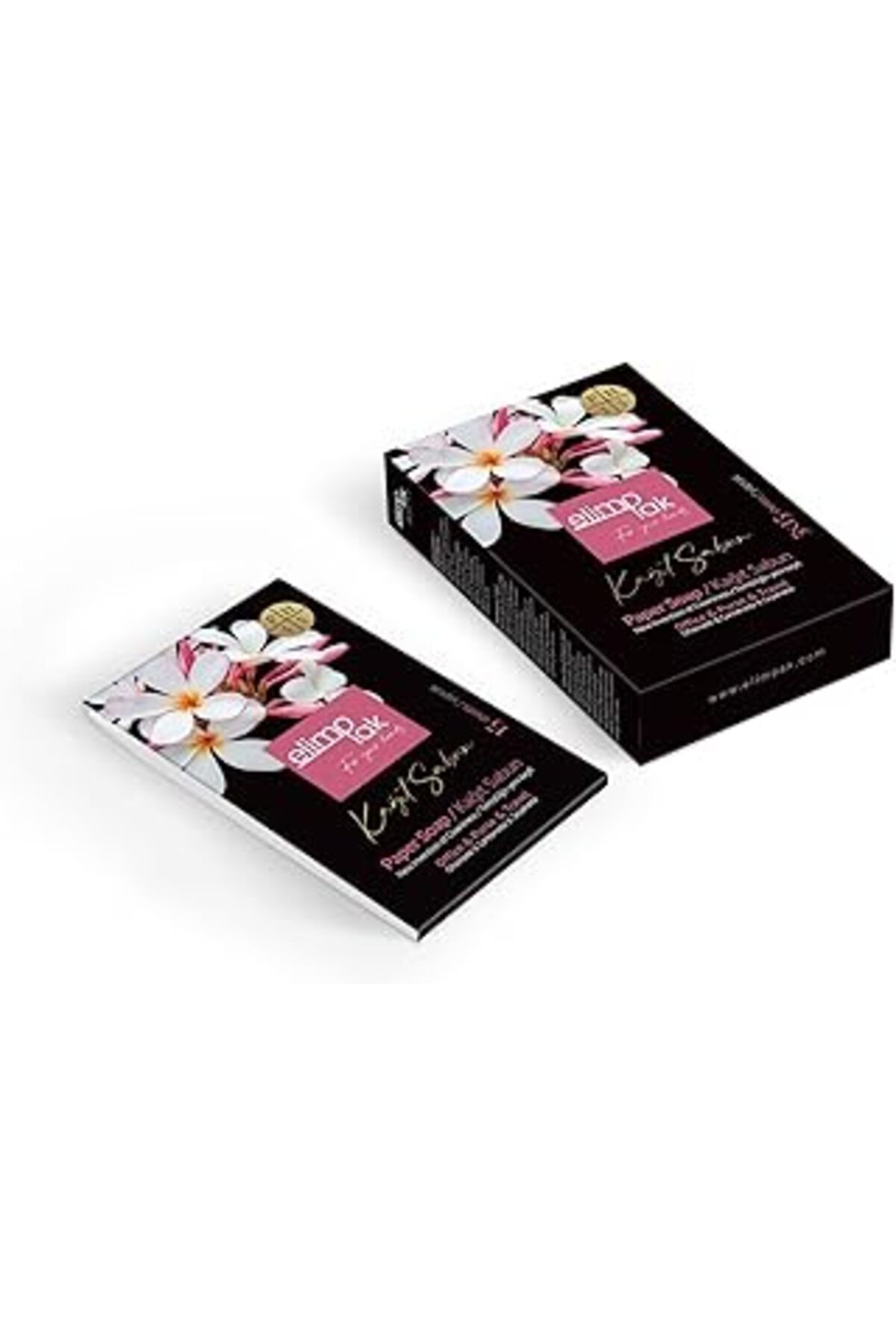 Mu Art Ahşap Elimpak Pratik Kağıt Sabun 5Li Paket (75 Kullanimlik) Güneş Piknik Tatil Seyahat Okul (Elite Black