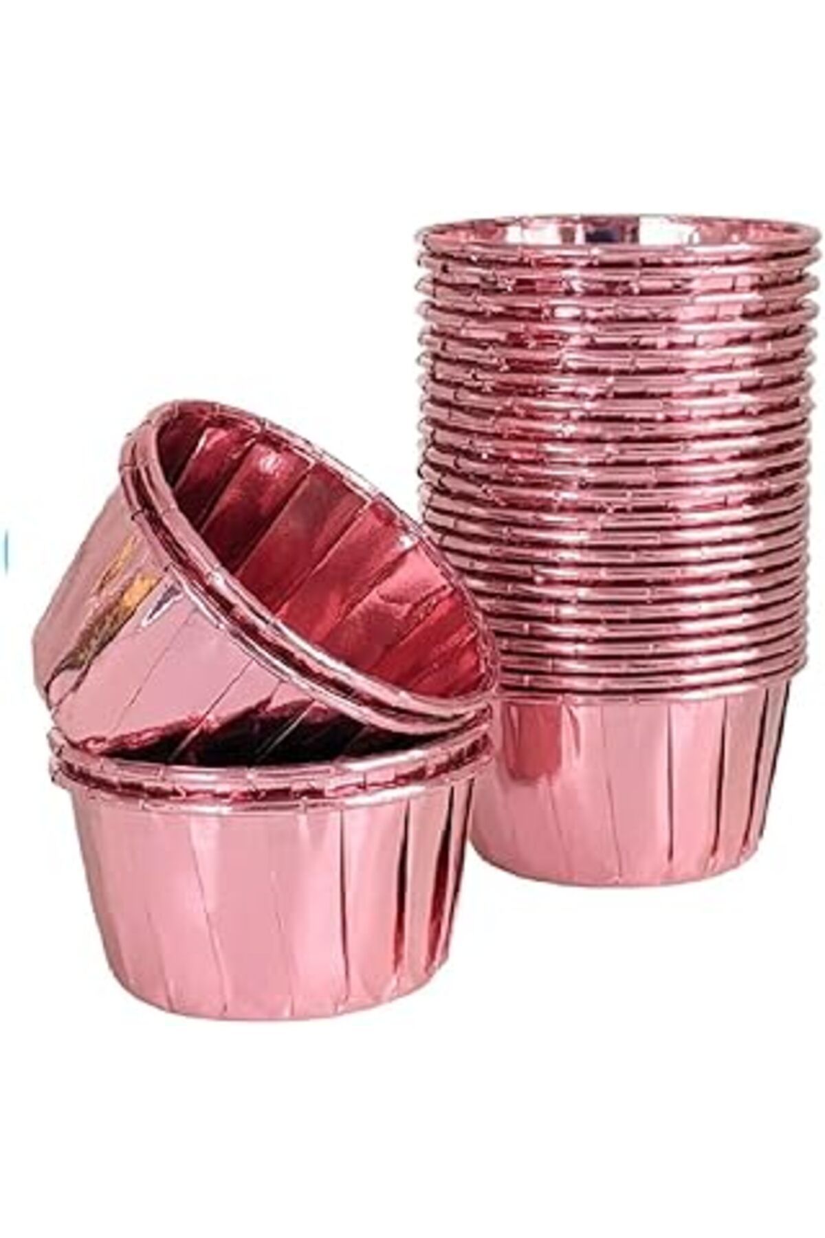 Mu Art Ahşap Muffin Kek Kapsülü Rose Gold 25li