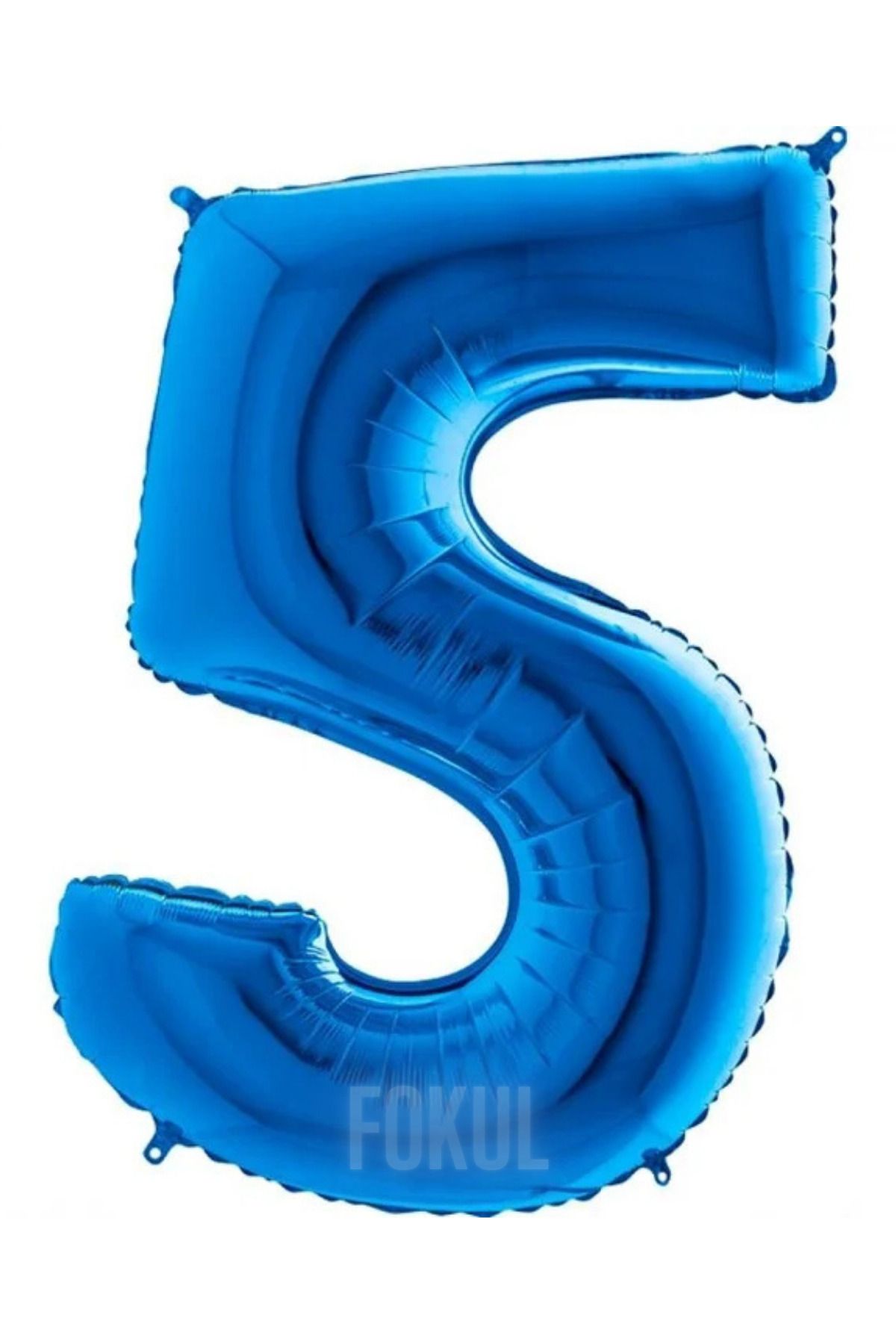 FOKUL Folyo Balon Mavi Renk 100 Cm 40 Inç Büyük Rakam Folyo Yaş Balonu Hava Ve Helyum Uyumlu