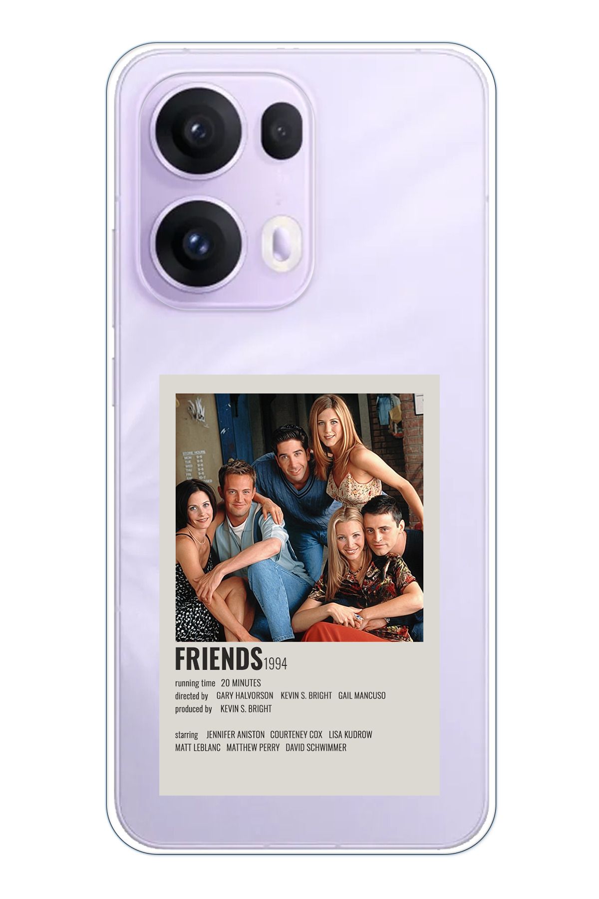 TechTree OPPO Reno 13 PRO Uyumlu Friends Mini Poster Tasarımlı Şeffaf Silikon Kılıf