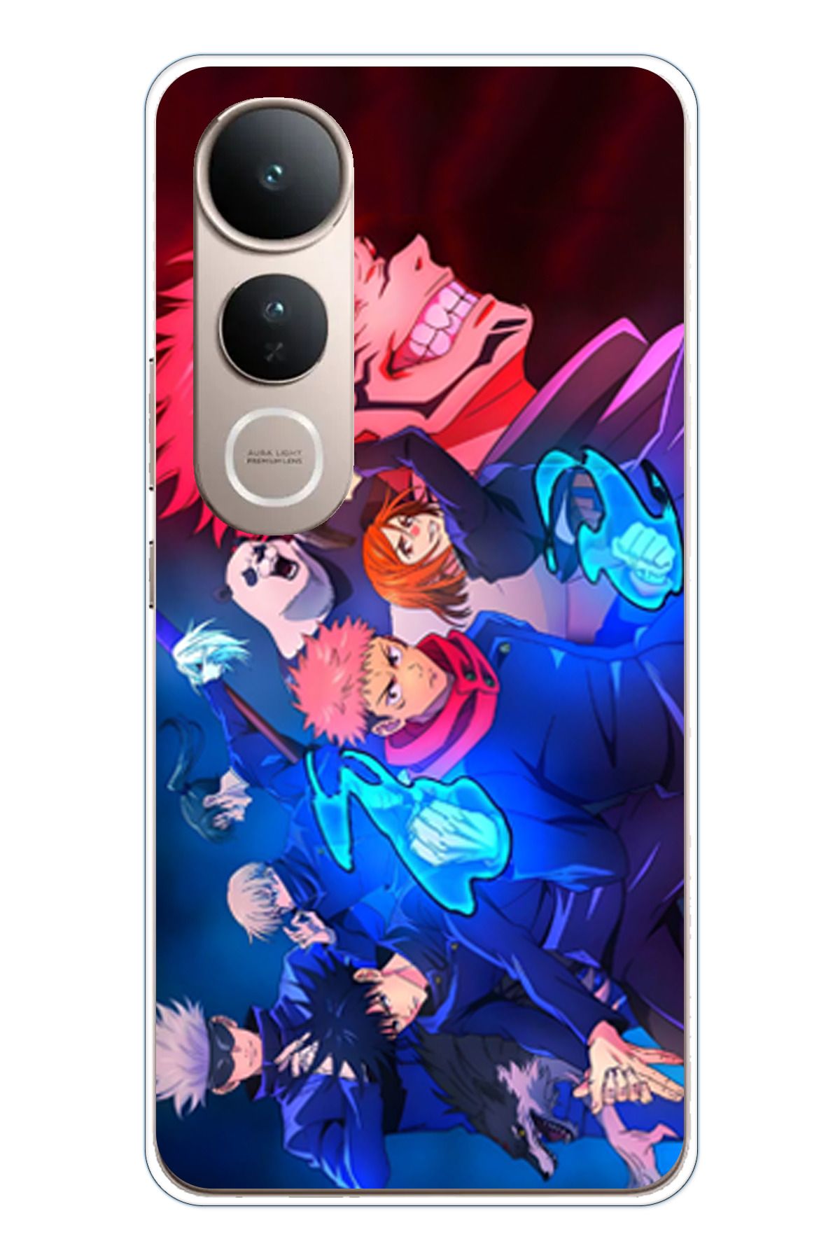 TechTree Vivo V50 Lite Uyumlu Jujutsu Kaisen Şeffaf Silikon Kılıf