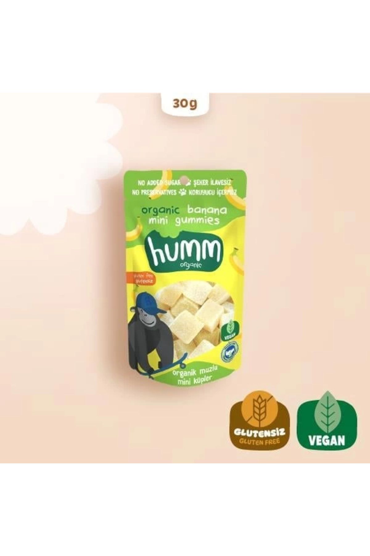 CANSA Humm Organik Muzlu Glutensiz Vegan Mini Küpler 30 Gr