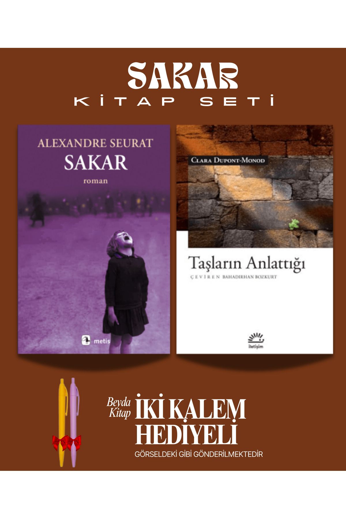 Metis Yayınları Sakar - Taşların Anlattığı - Alexandre Seurat - Kitap Seti - İki Kalem Hediyelili