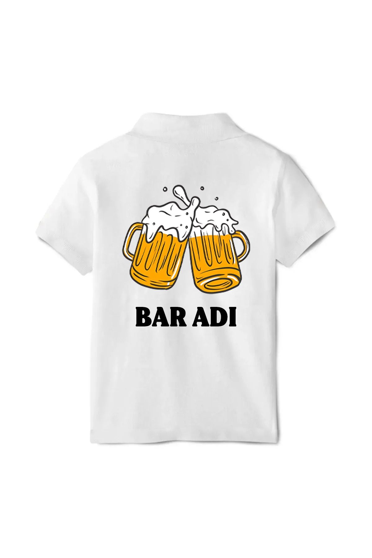 Pisa Art Kişiye Özel İsim Soyisim Bar PubPolo Yaka T-Shirt(Arkadaki Model İsteğinize Göre Değişebilir)