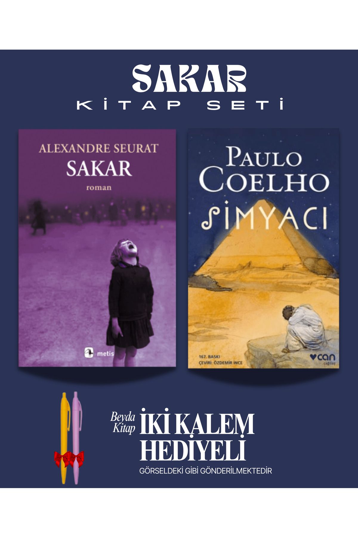 Metis Yayınları Sakar - Simyacı - Alexandre Seurat - Kitap Seti - İki Kalem Hediyeli