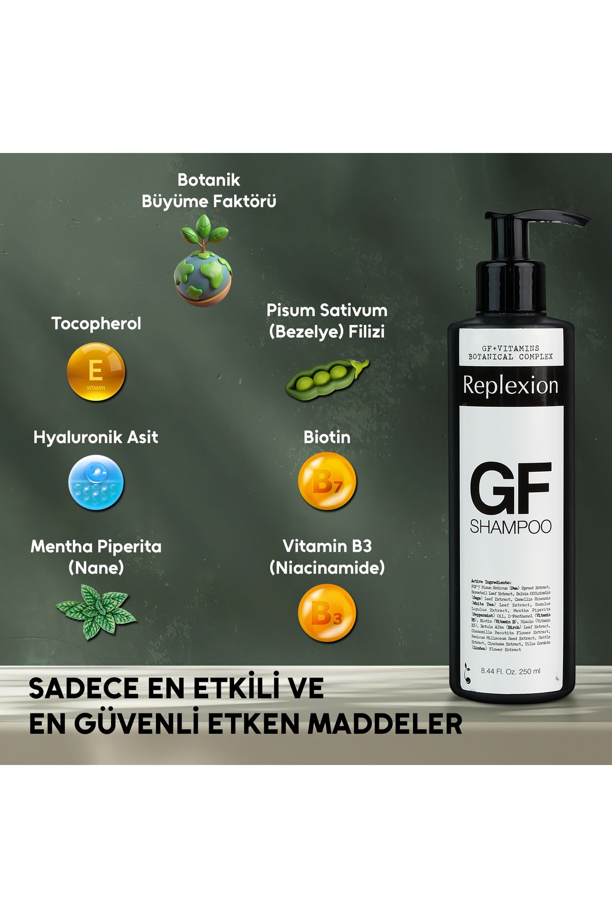 Replexion-Gf Shampoo 250ml. X 3 Pieces: 750ml. 6