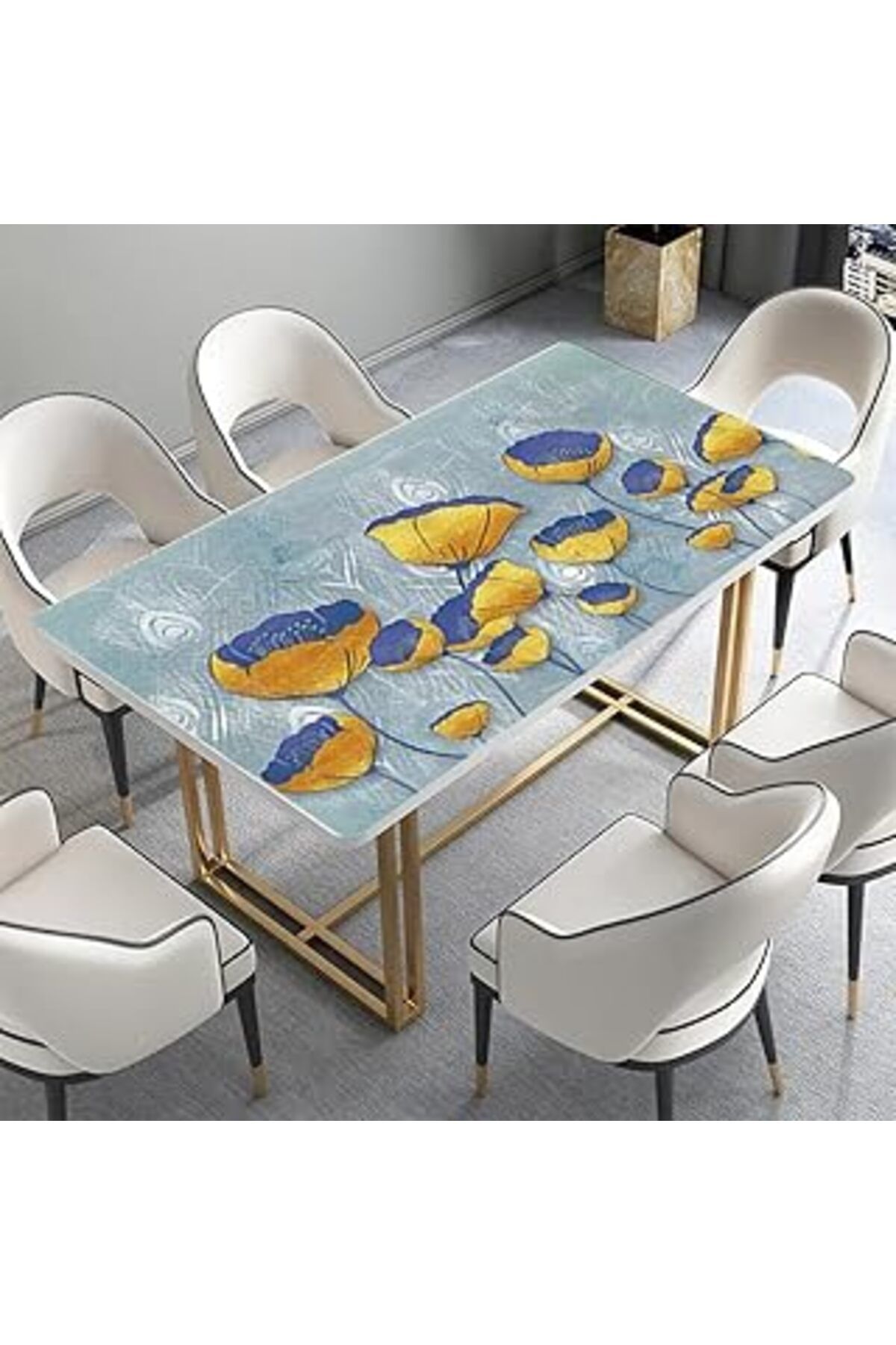 Mu Art Ahşap Masa Kaplama Folyosu Mobilya Masa Kaplama Folyoları Sarı Gelincik