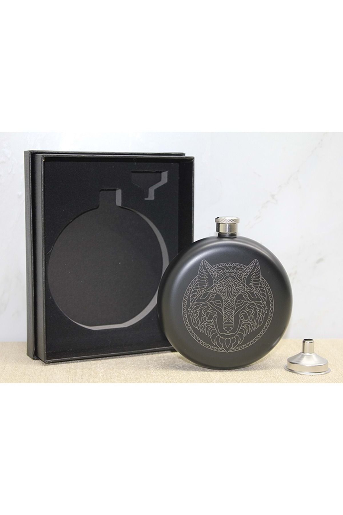 Mersi SHOP Kurt Motifli Yuvarlak Matara