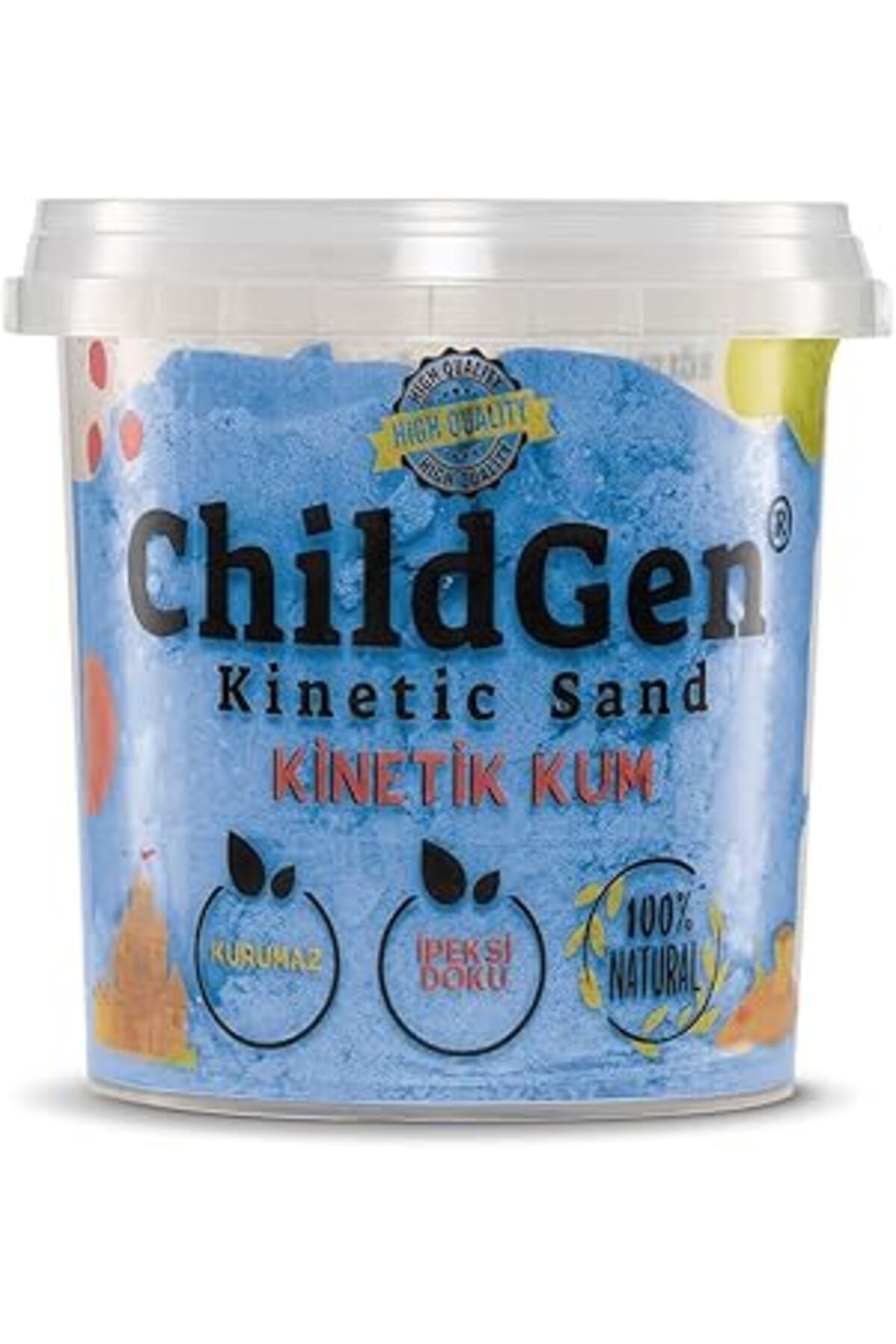 Mu Art Ahşap Childgen Doğal Kinetik Kum 500Gr - Mavi