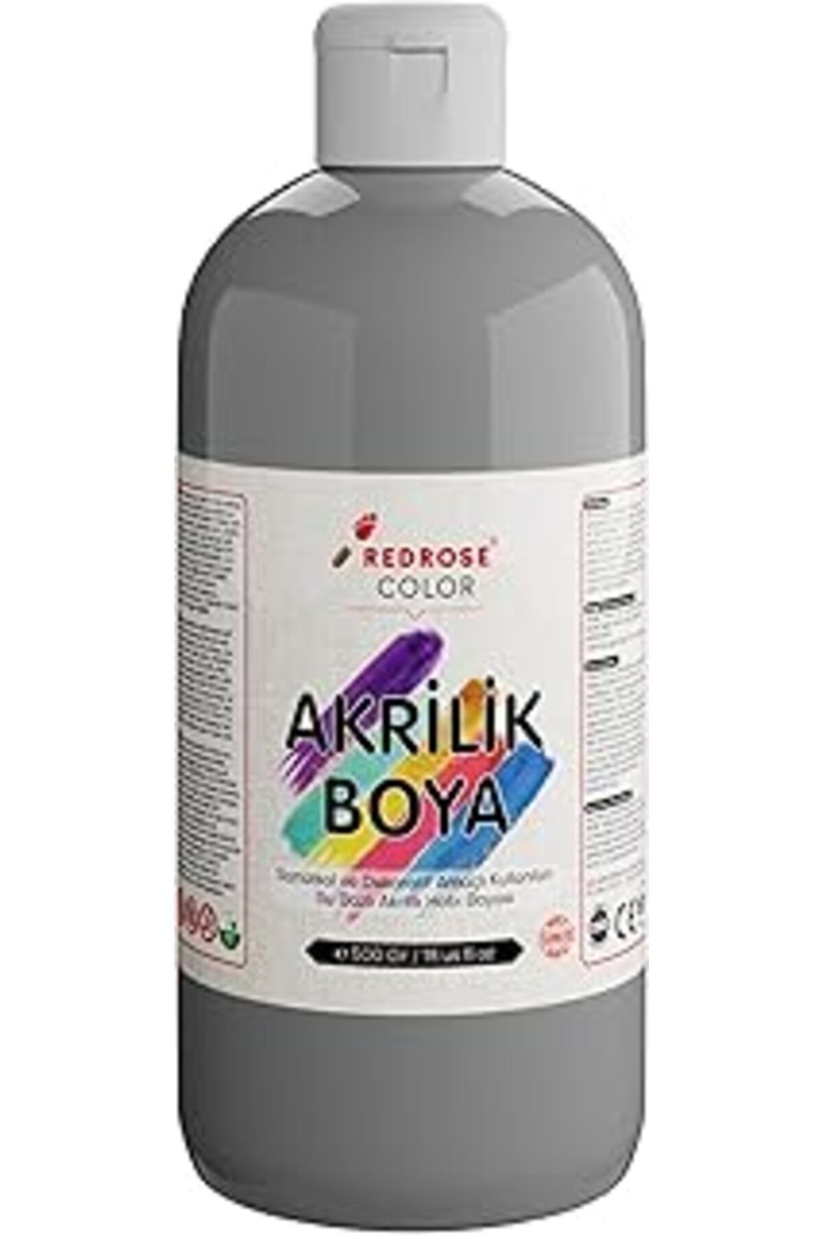 Mu Art Ahşap Red Rose Gri Akrilik Boya 500 Gr