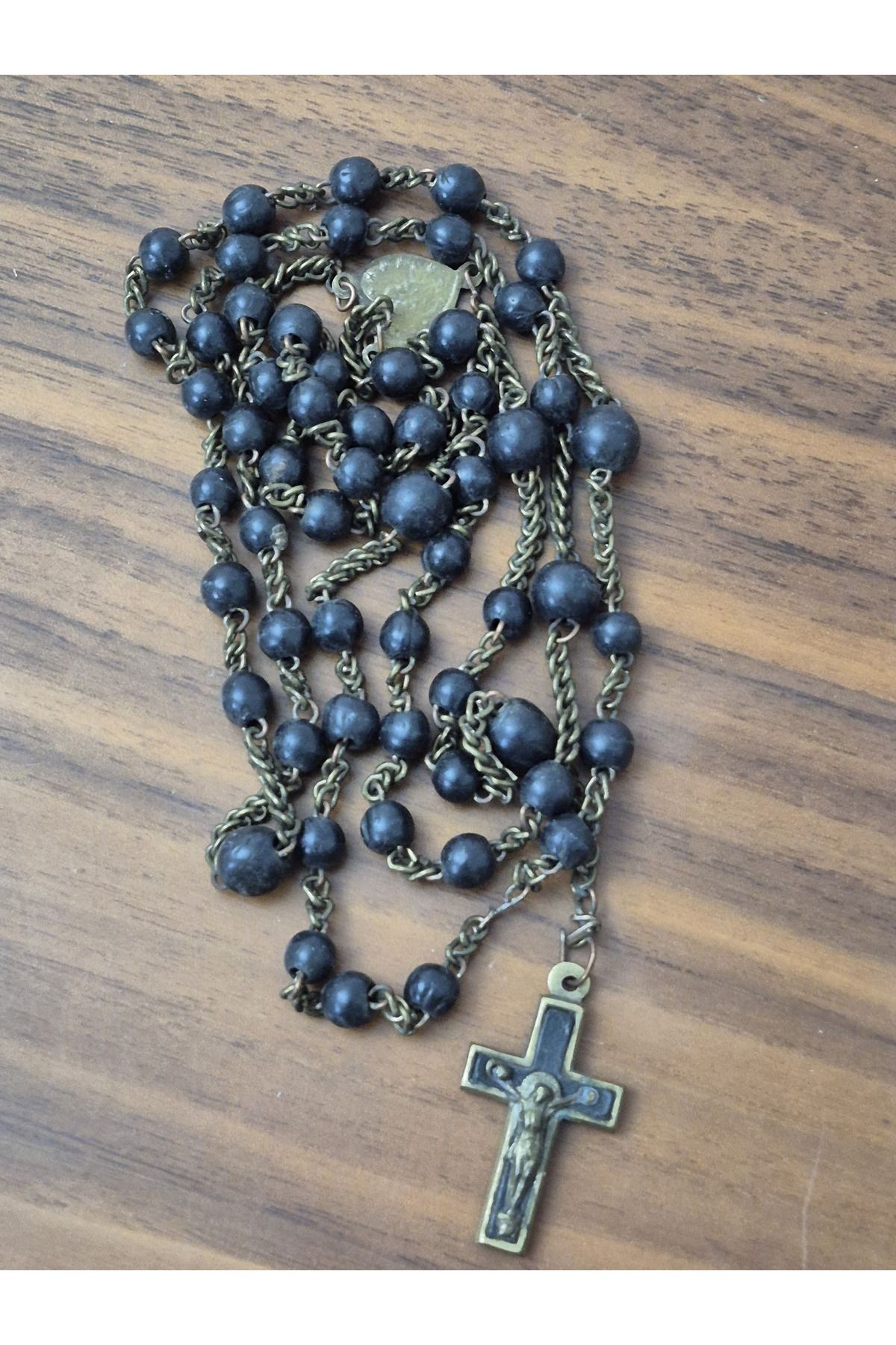 Edi Antik 60cm Papaz Tesbihi Orijinal Dönem. Nadir kilise