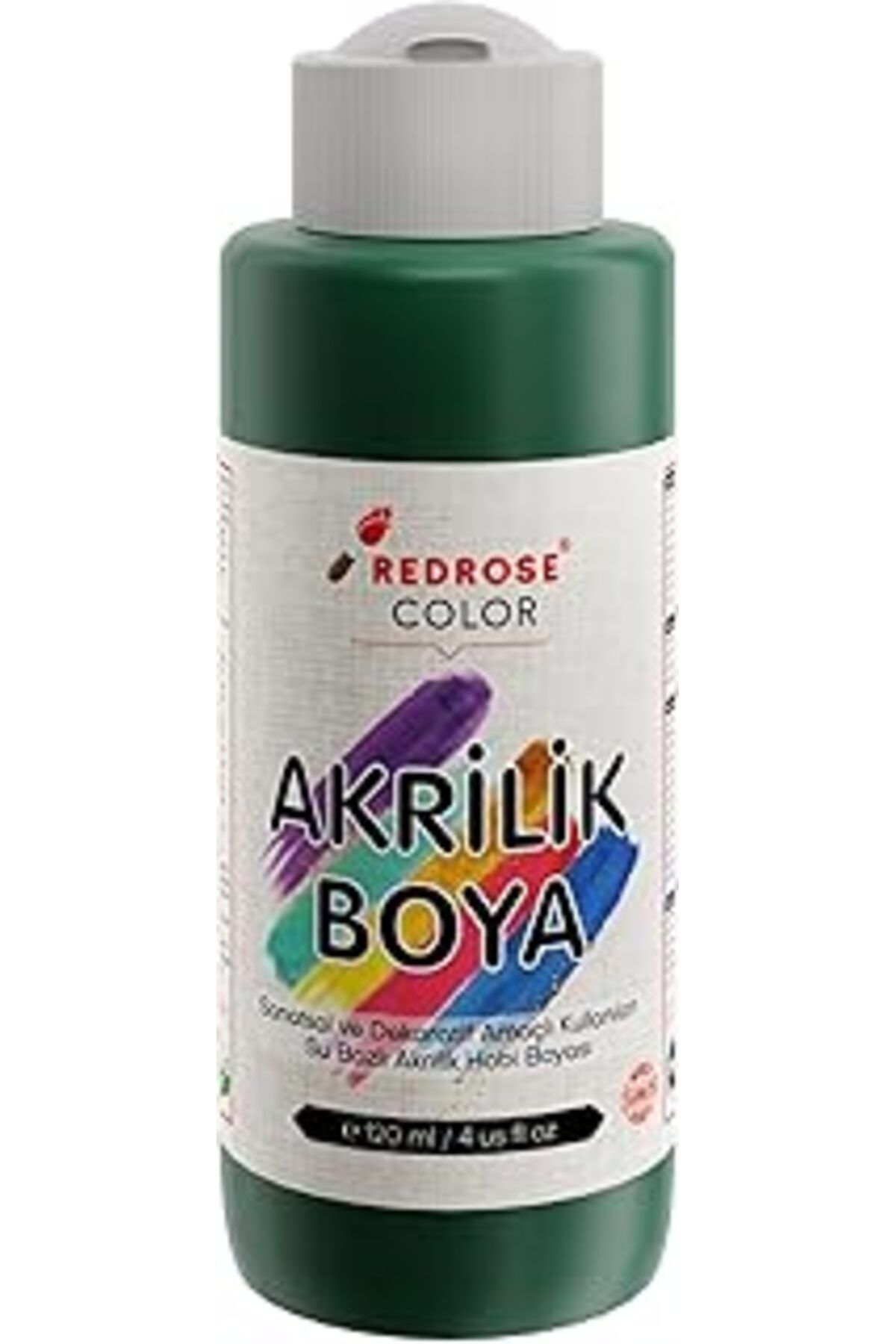 Qedii Red Rose Koyu Yeşil Akrilik Boya 120 Ml