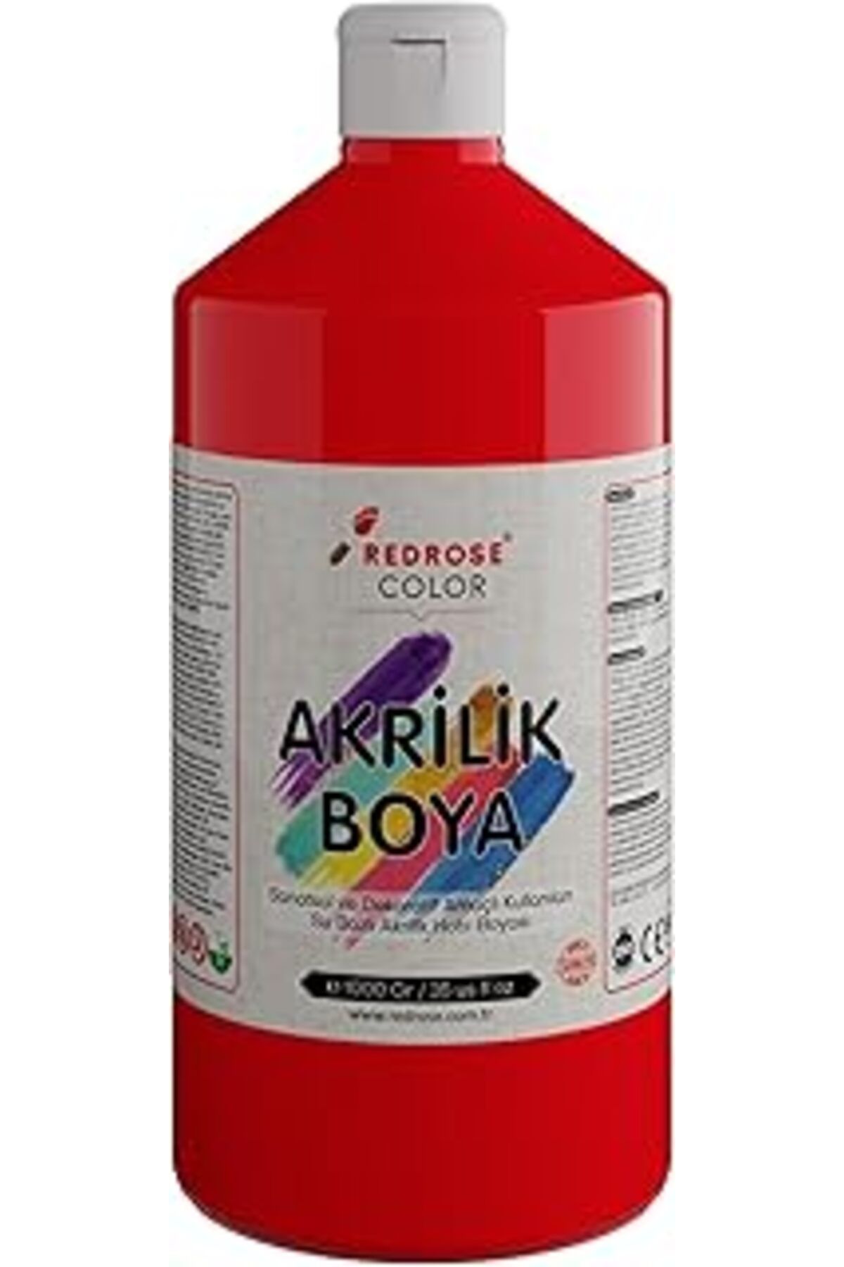 Mu Art Ahşap Red Rose Kırmızı Akrilik Boya 1000 Gr