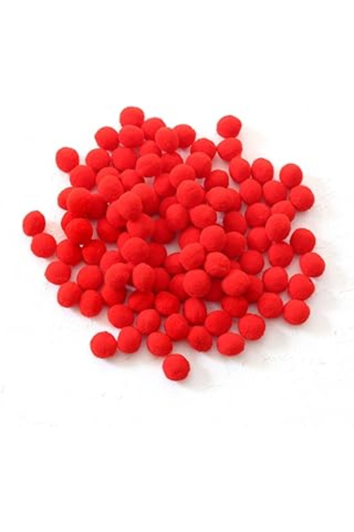 Mu Art Ahşap Bimotif Peluş Ponpon, 2.2 Cm 20 Adet Kırmızı
