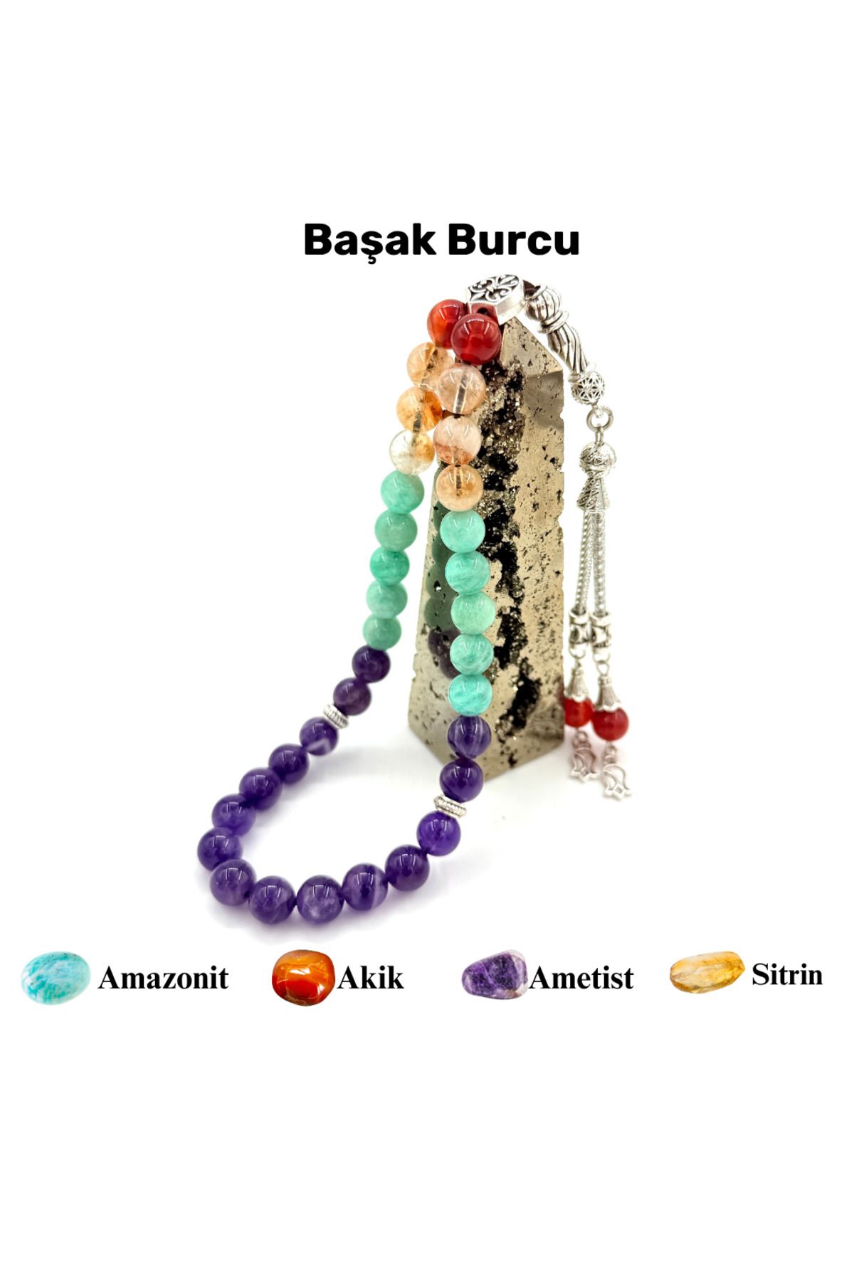 ŞUFAYS Başak Burcu Doğal Taş Tesbih