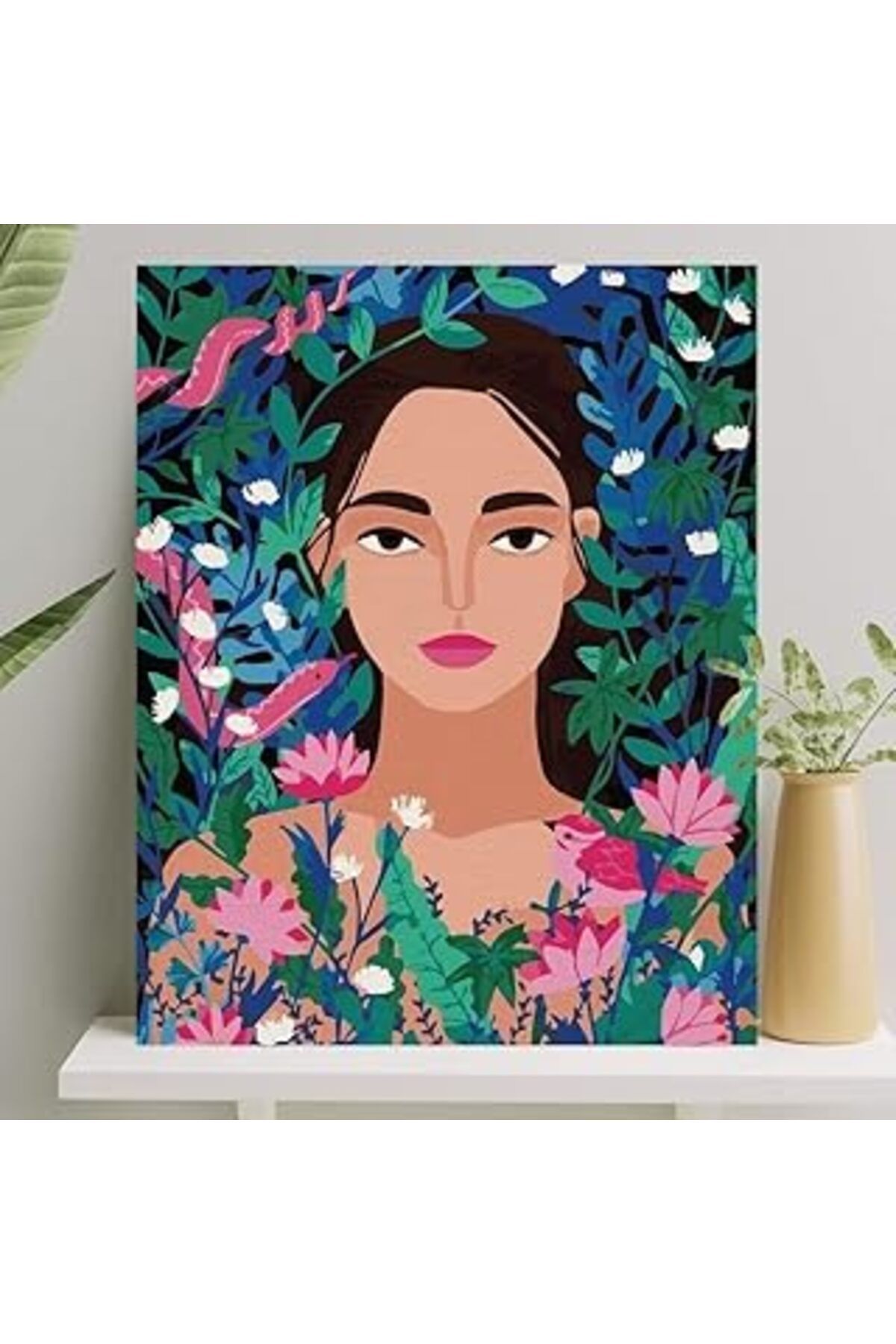 Qedii Palmiye Hobi Sanat Sayılarla Boyama Tuval Seti Fırça Boya Dahil (ÇITALI) 40x50 Cm - Amazon