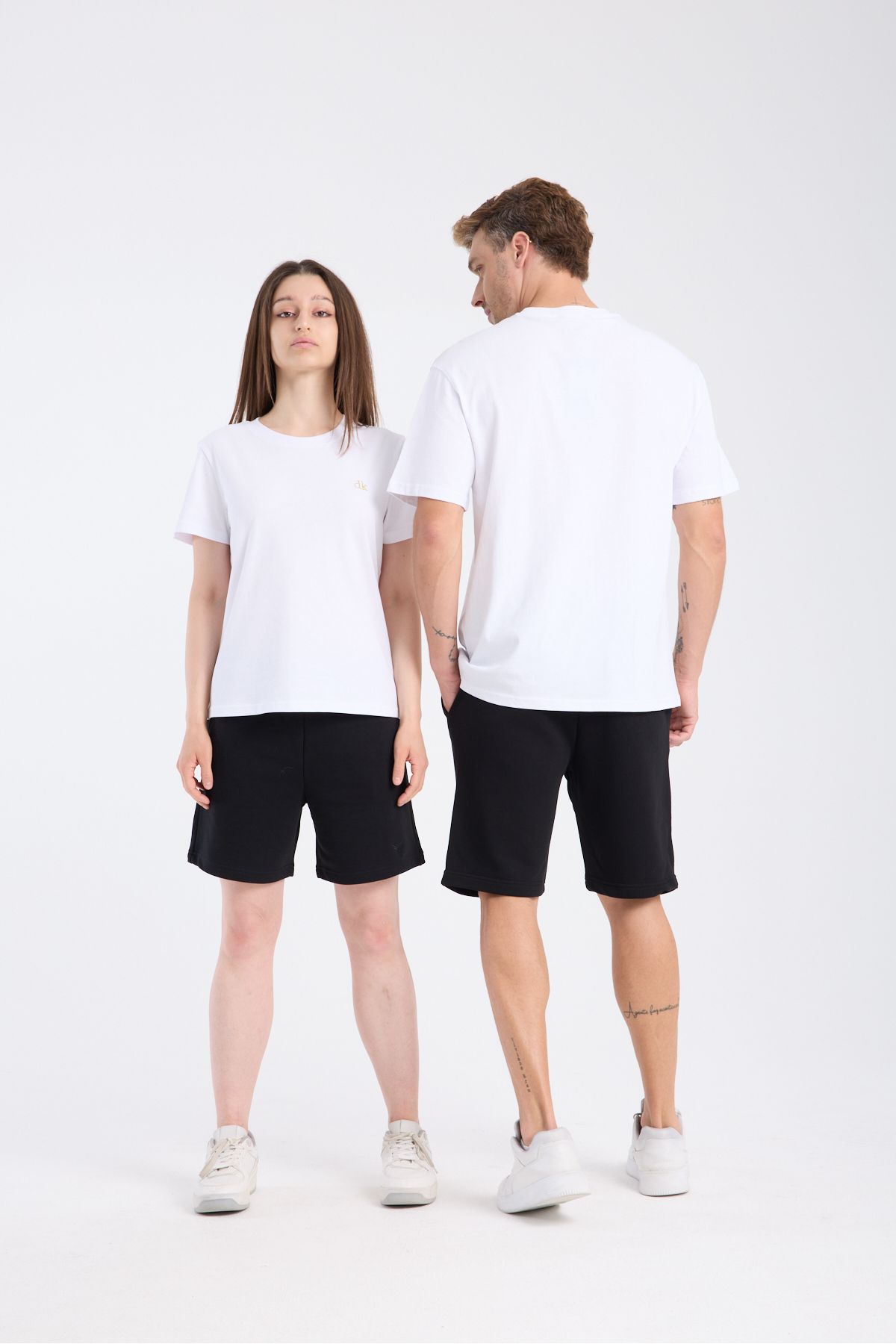 DK DOKUMACI Kadın Regular Fit Yarım kollu T-Shirt Beyaz