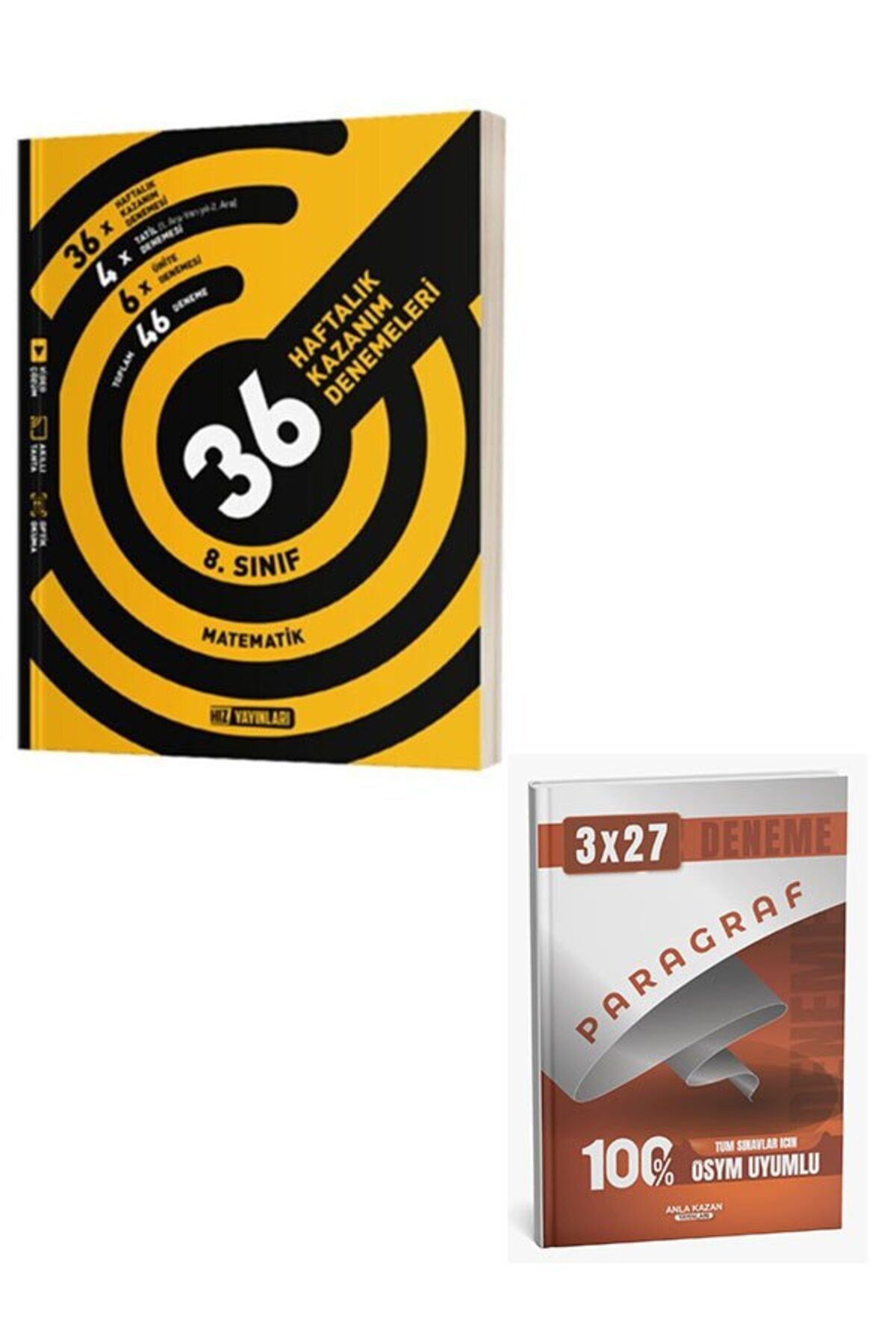 Anla Kazan Yayınları Hız 2026 8. Sınıf Matematik 36 Haftalık Kazanım Denemeleri+Anla Kazan Paragraf