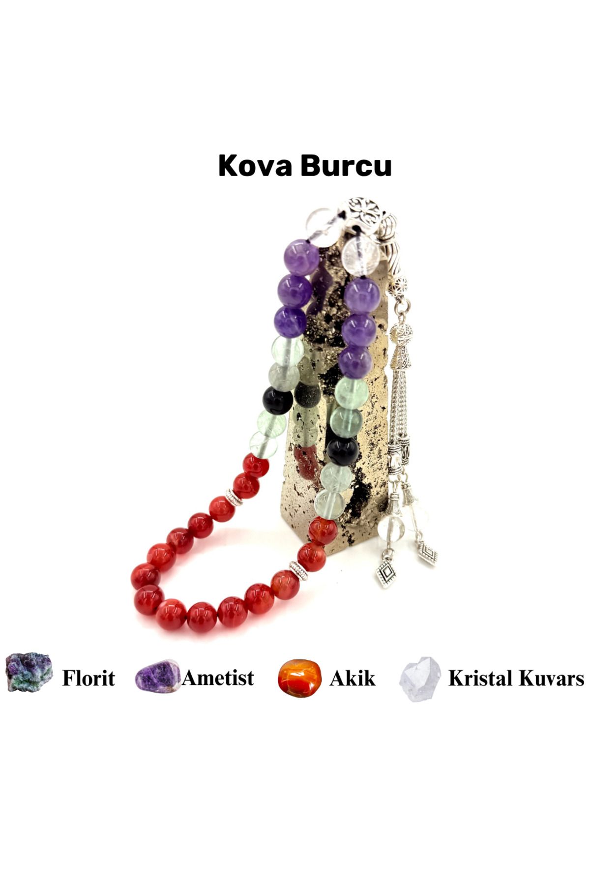 ŞUFAYS Kova Burcu Doğal Taş Tesbih