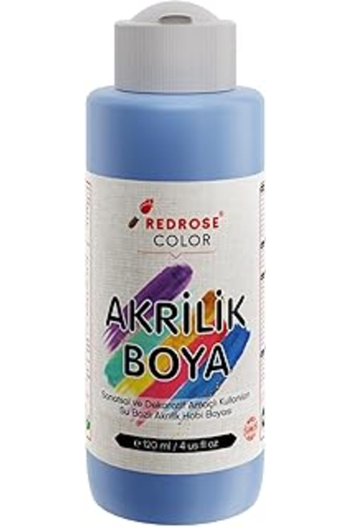 Qedii Red Rose Açık Mavi Akrilik Boya 120 Ml