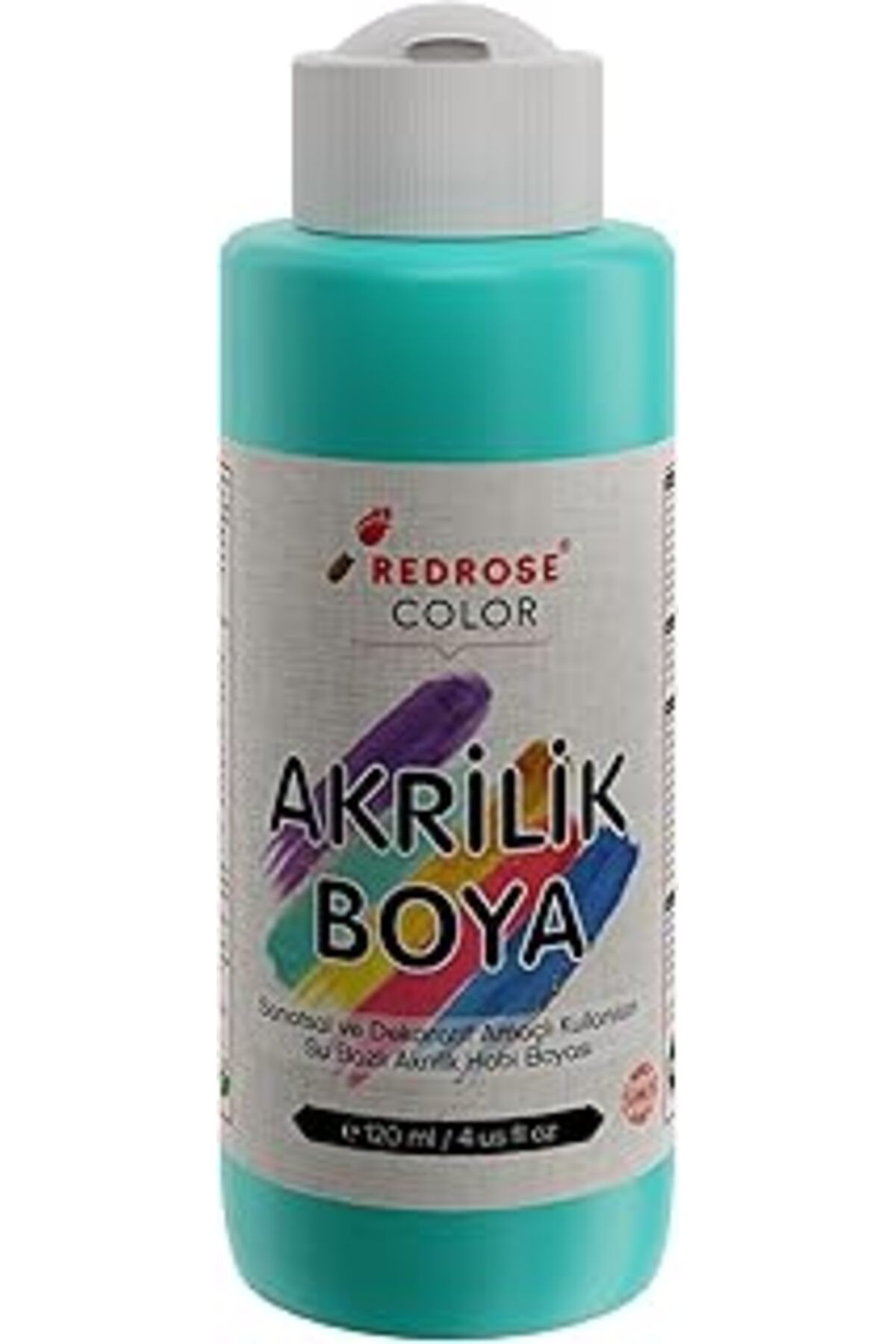 Qedii Red Rose Turkuaz Akrilik Boya 120 Ml