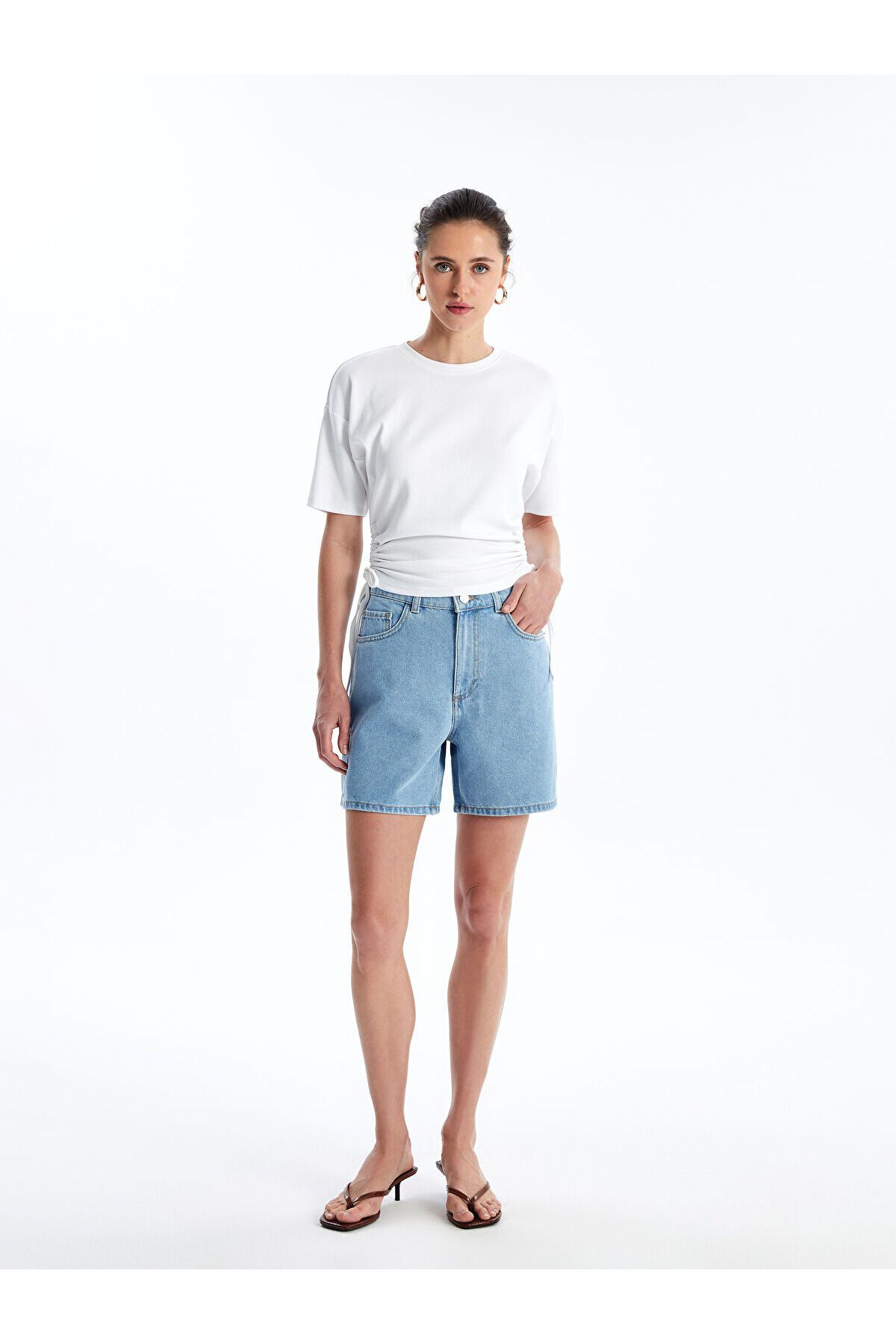 LC Waikiki Bermuda Fit Kadın Jean Şort