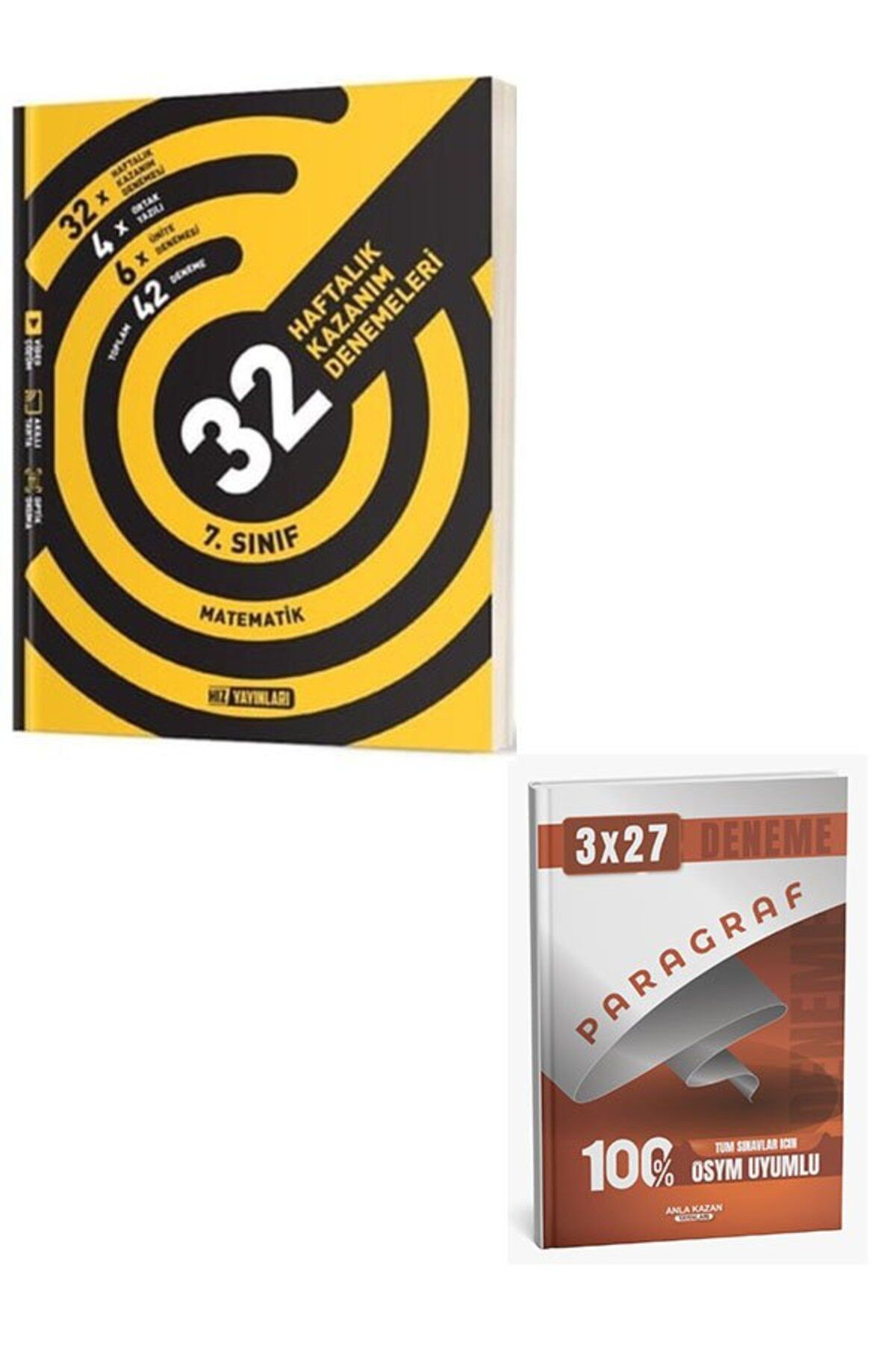 Anla Kazan Yayınları Hız 2026 7. Sınıf Matematik 32 Haftalık Kazanım Denemeleri+Anla Kazan Paragraf