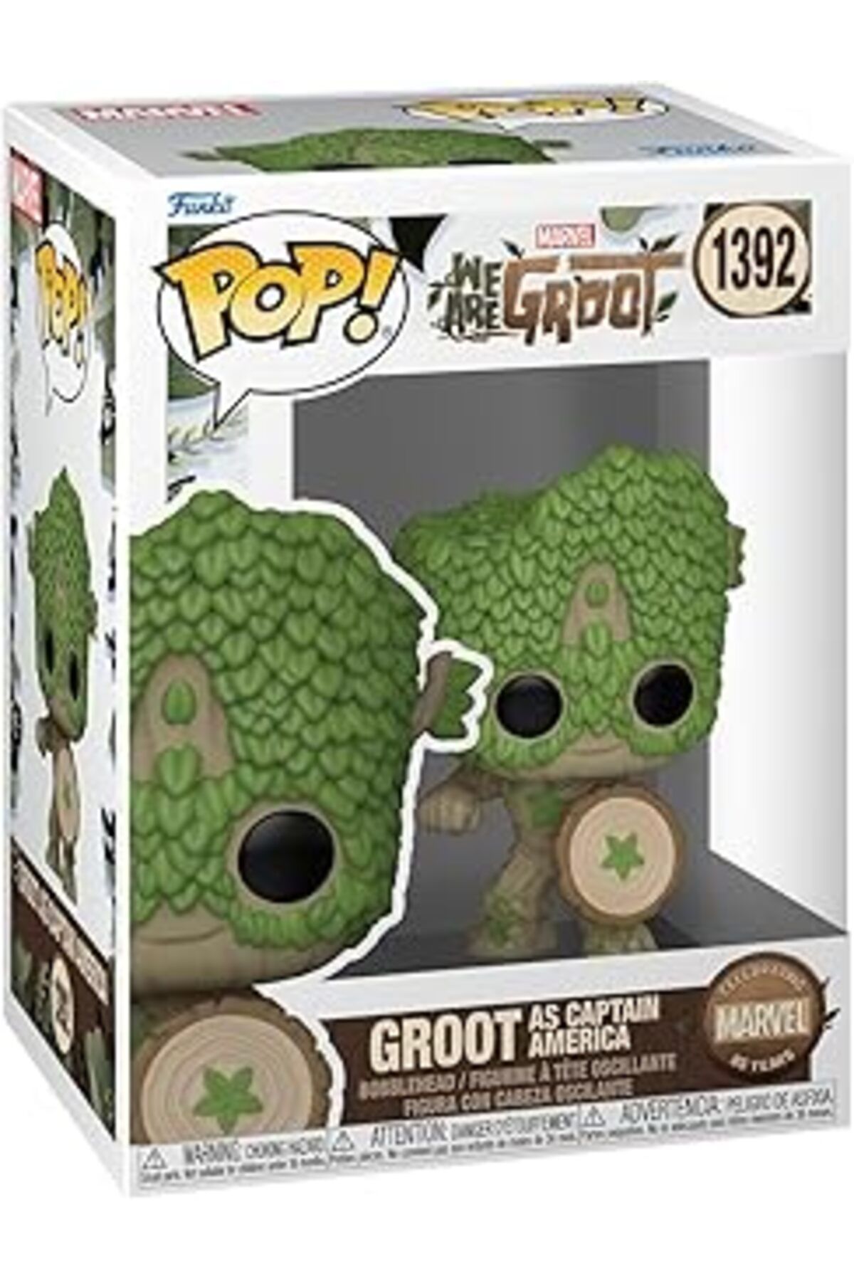 Mu Art Ahşap Nita Toys Funko Pop Marvel: Groot As Captain America Figür