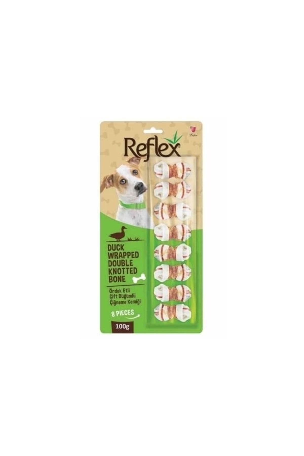Reflex Ördek Etli Çift Düğümlü Sekizli Çiğneme Kemiği Köpek Ödülü 100 gr