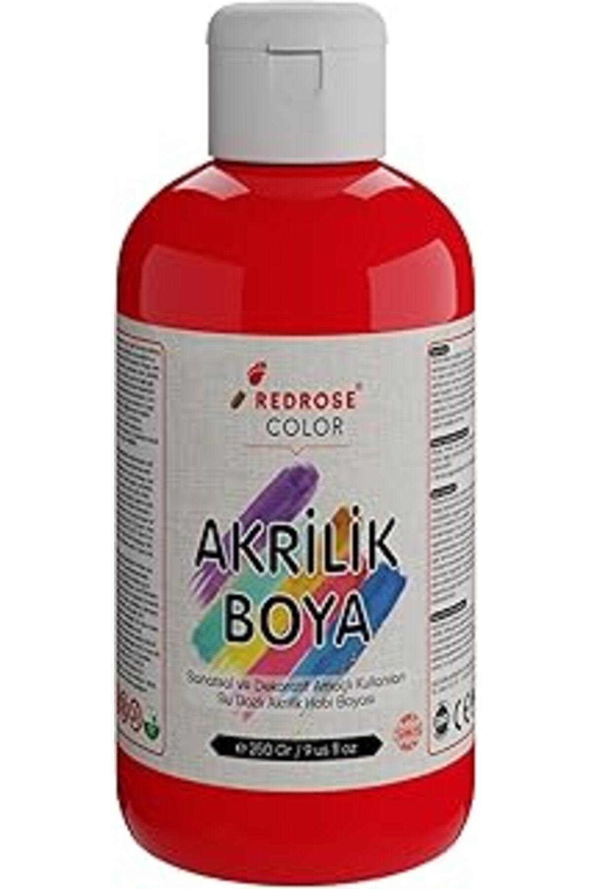 Qedii Red Rose Kırmızı Akrilik Boya 250 Gr