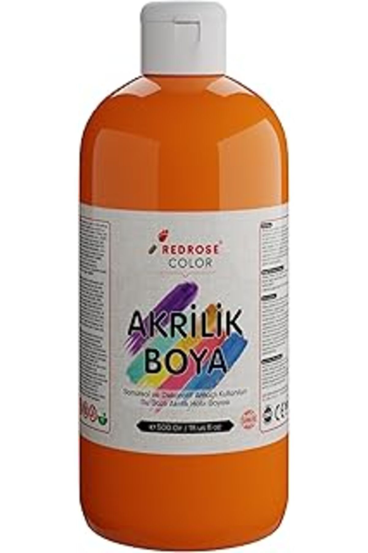 Mu Art Ahşap Red Rose Turuncu Akrilik Boya 500 Gr