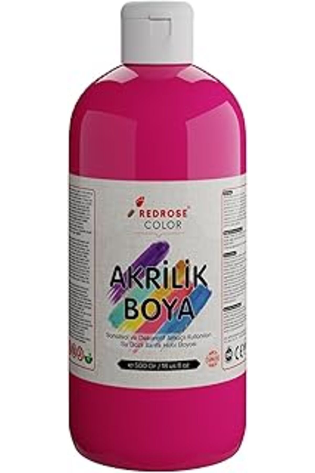 Qedii Red Rose Fuşya Akrilik Boya 500 Gr