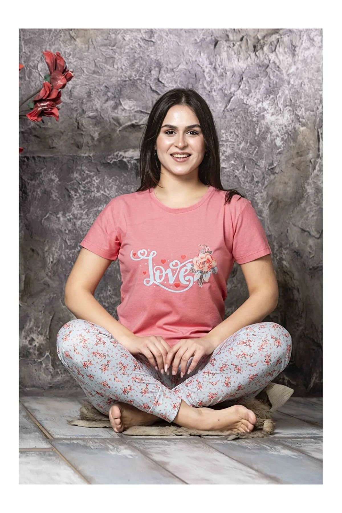 LC Waikiki Bisiklet Yaka Kadın Pijama Takım