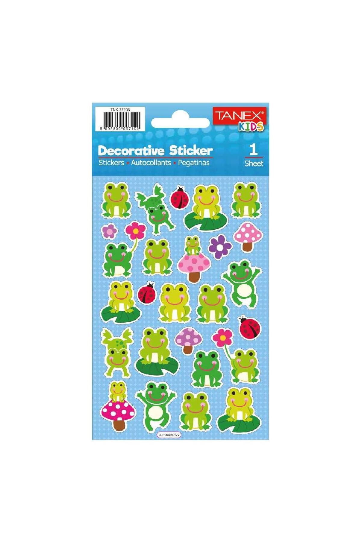Tanex Kids Sticker Puffy Kurbağalar Serisi (27203)
